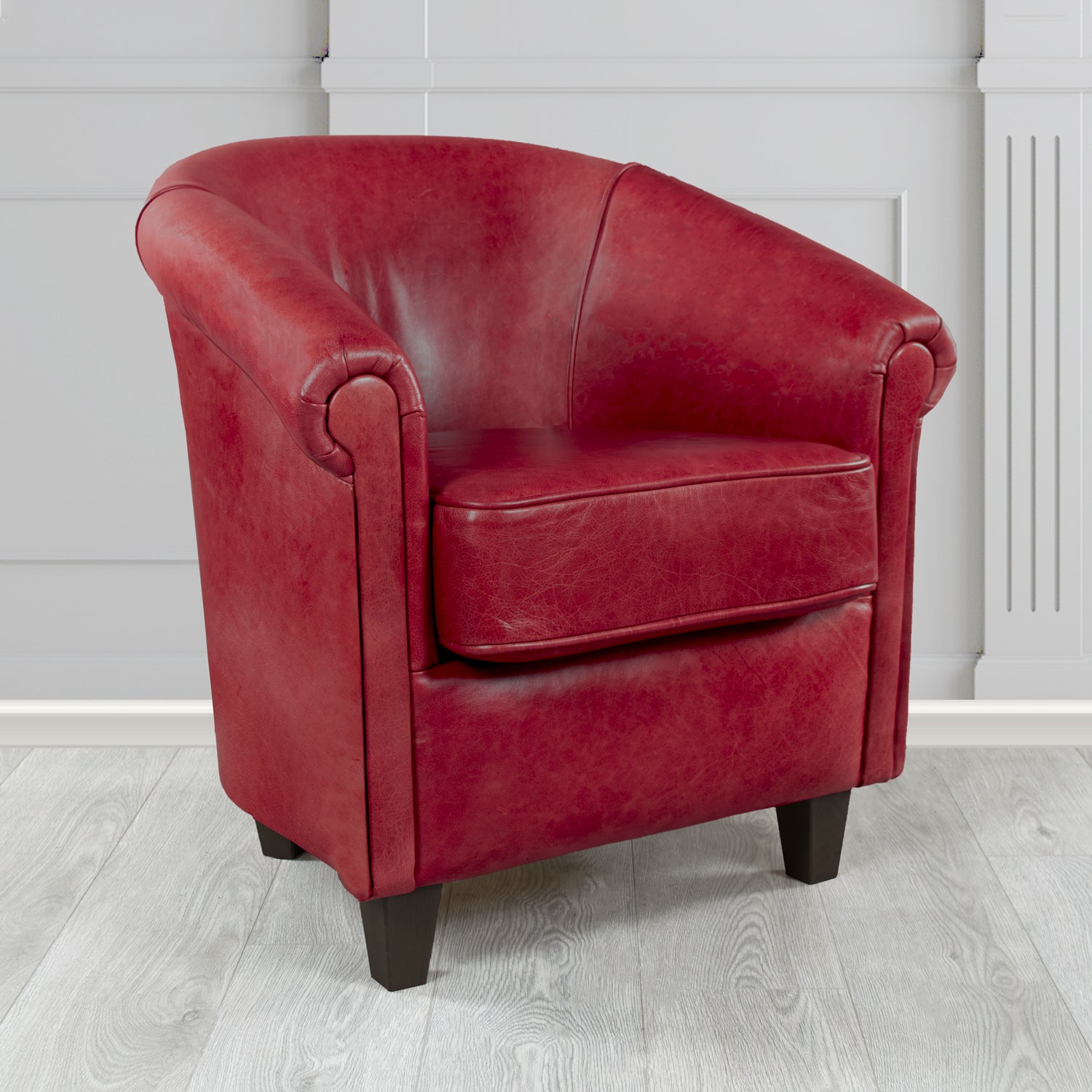Siena Tub Chair in Crest Leather Old English Crib 5 Genuine Leather