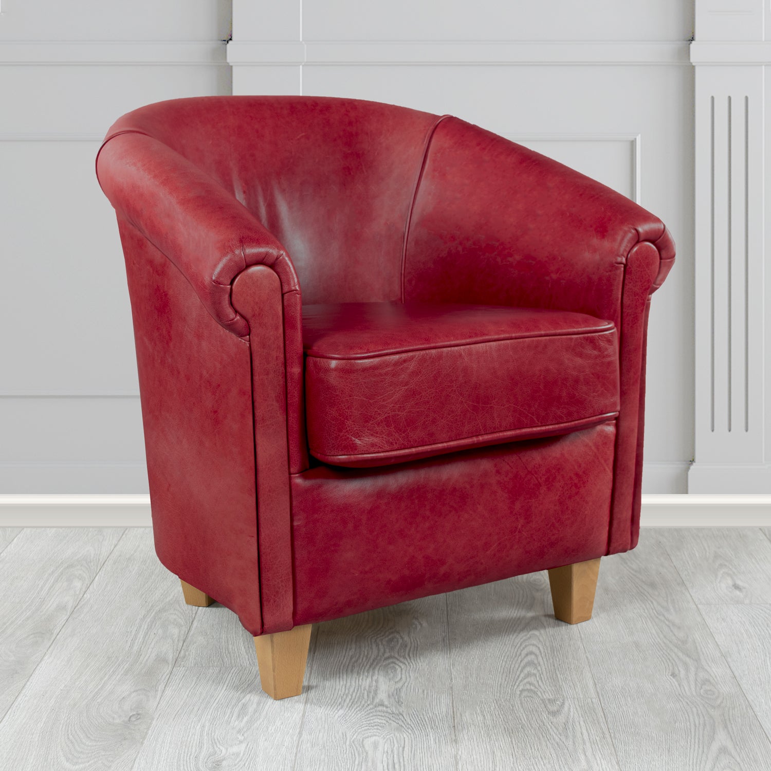 Siena Tub Chair in Crest Leather Old English Crib 5 Genuine Leather