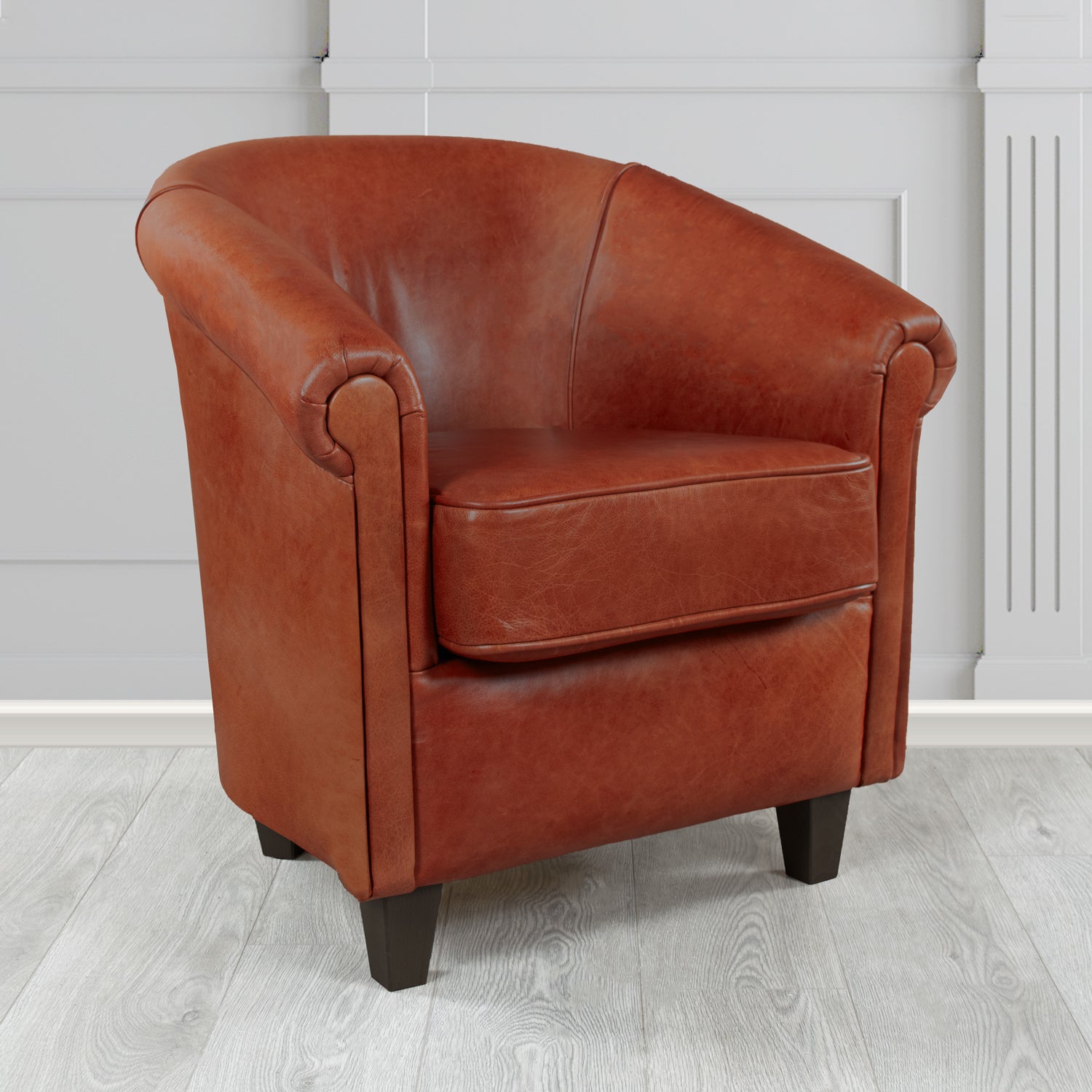 Siena Tub Chair in Crest Leather Old English Crib 5 Genuine Leather