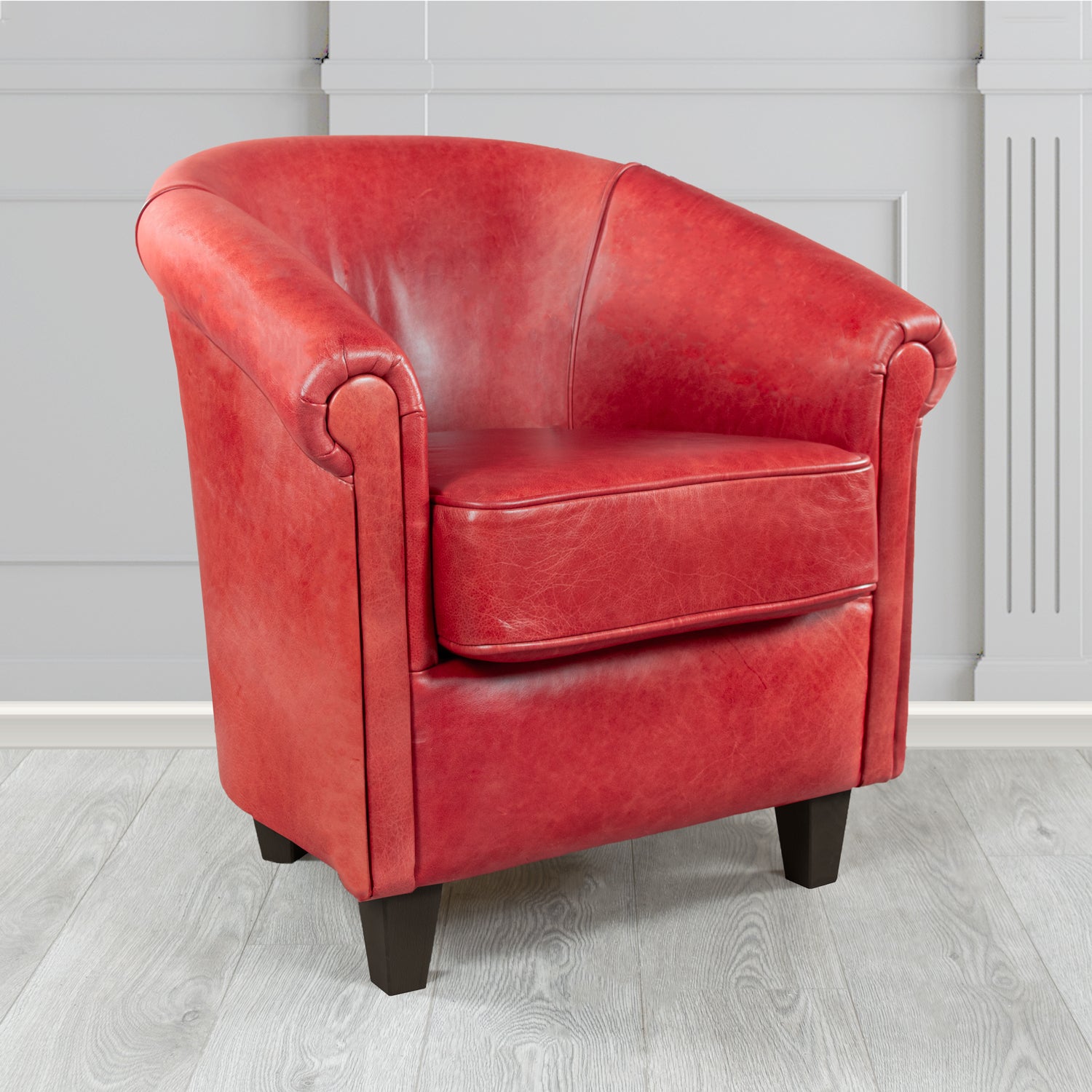 Siena Tub Chair in Crest Leather Old English Crib 5 Genuine Leather