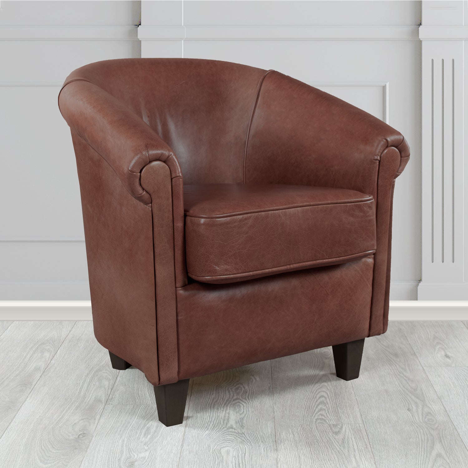 Siena Tub Chair in Crest Leather Old English Crib 5 Genuine Leather