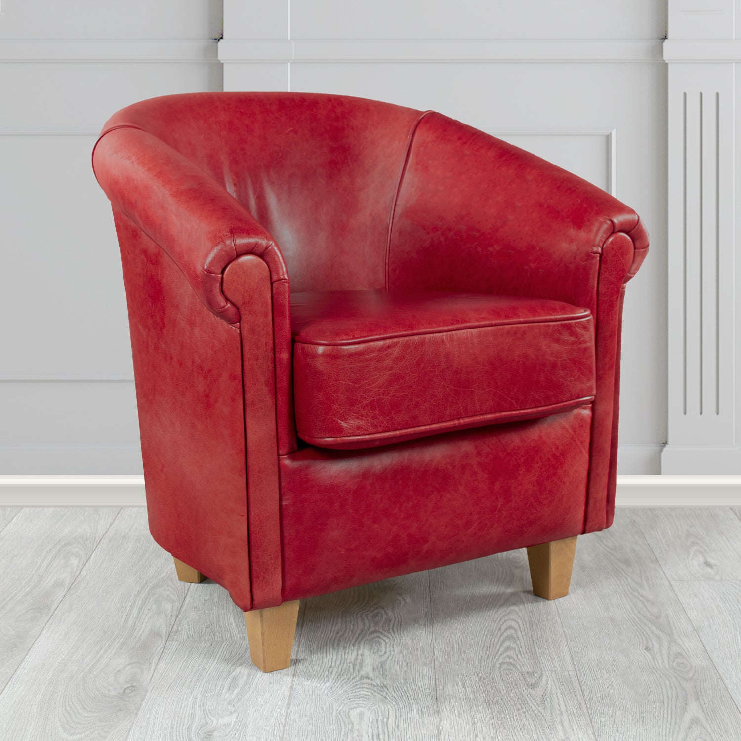 Siena Tub Chair in Crest Leather Old English Crib 5 Genuine Leather