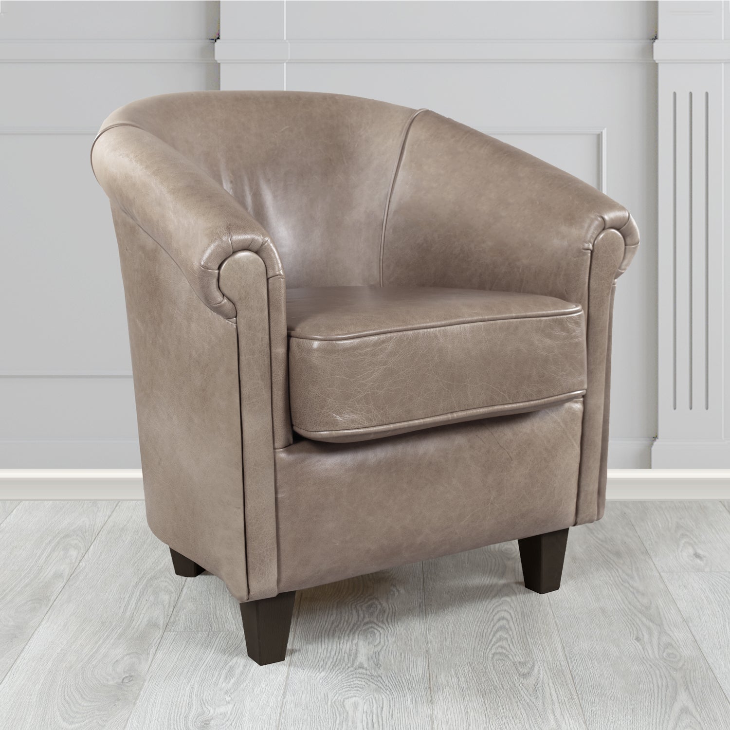 Siena Tub Chair in Crest Leather Old English Crib 5 Genuine Leather