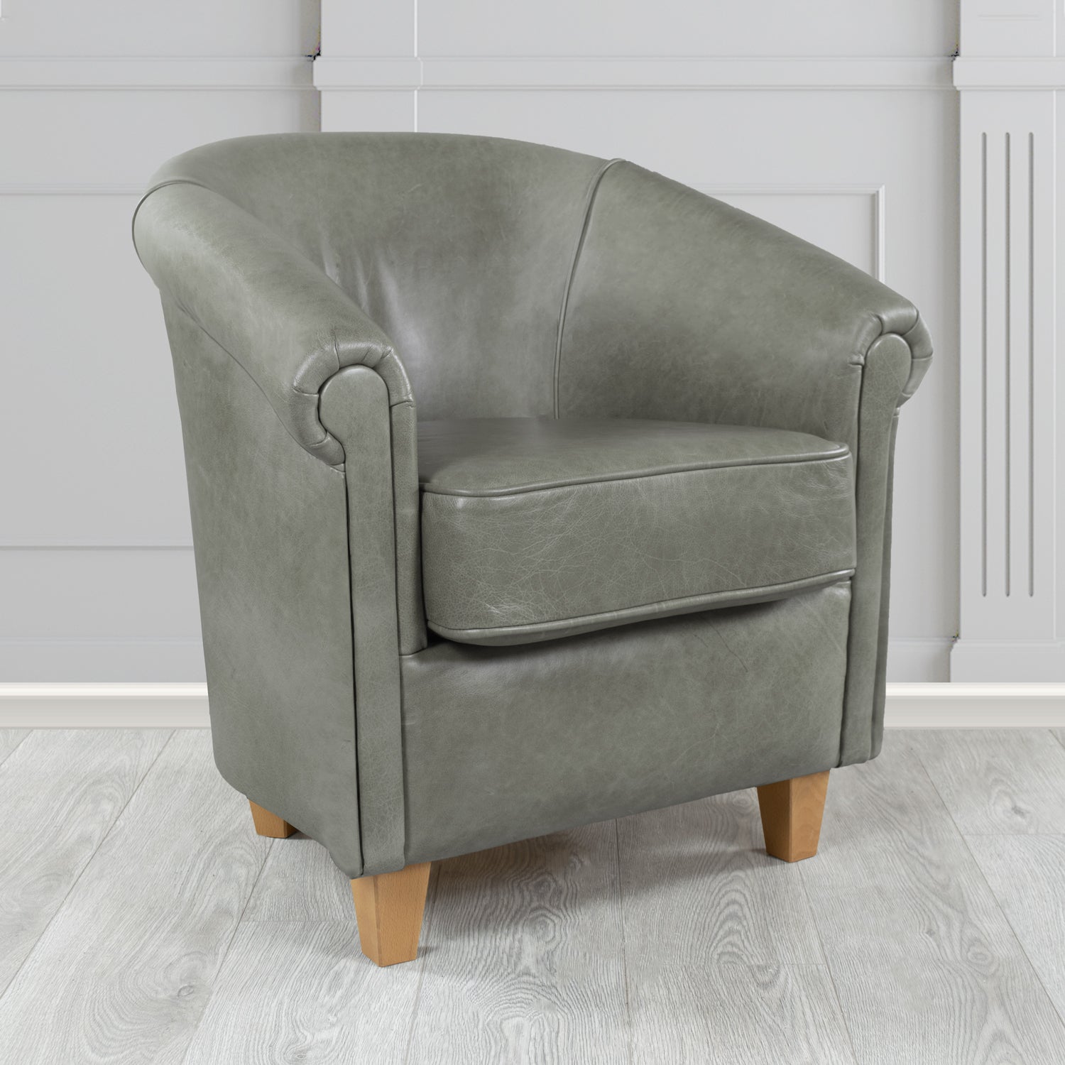 Siena Tub Chair in Crest Leather Old English Crib 5 Genuine Leather
