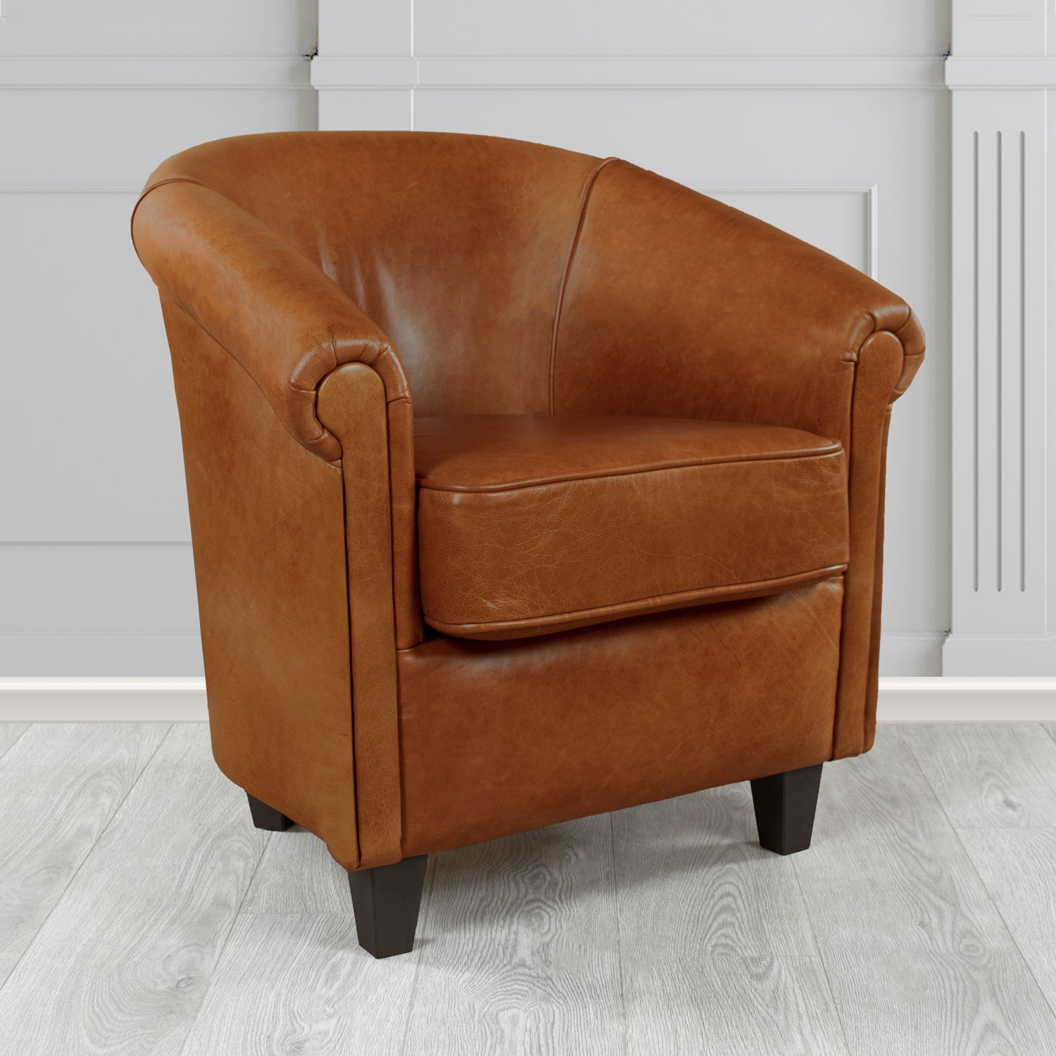 Siena Tub Chair in Crest Leather Old English Crib 5 Genuine Leather
