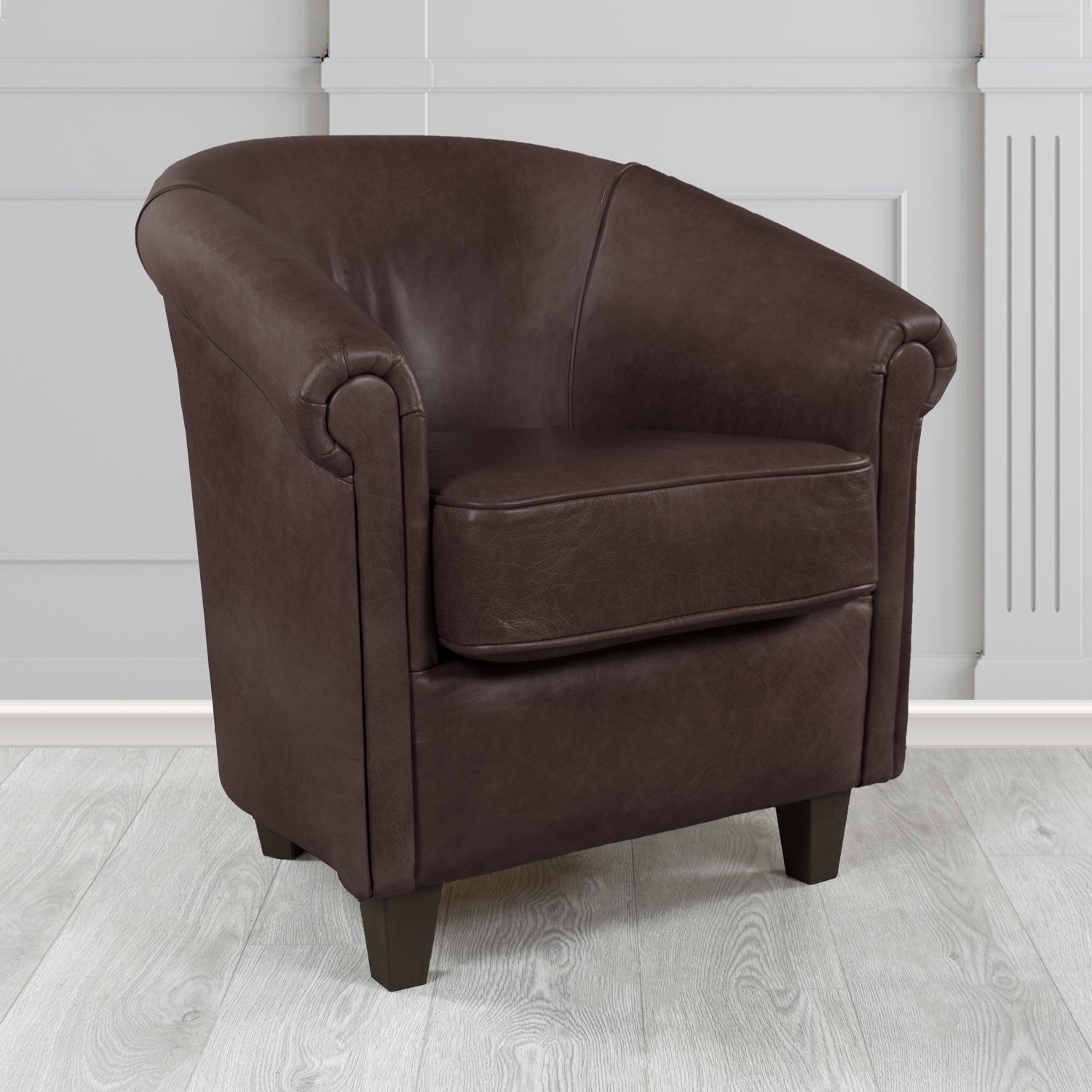 Siena Tub Chair in Crest Leather Old English Crib 5 Genuine Leather