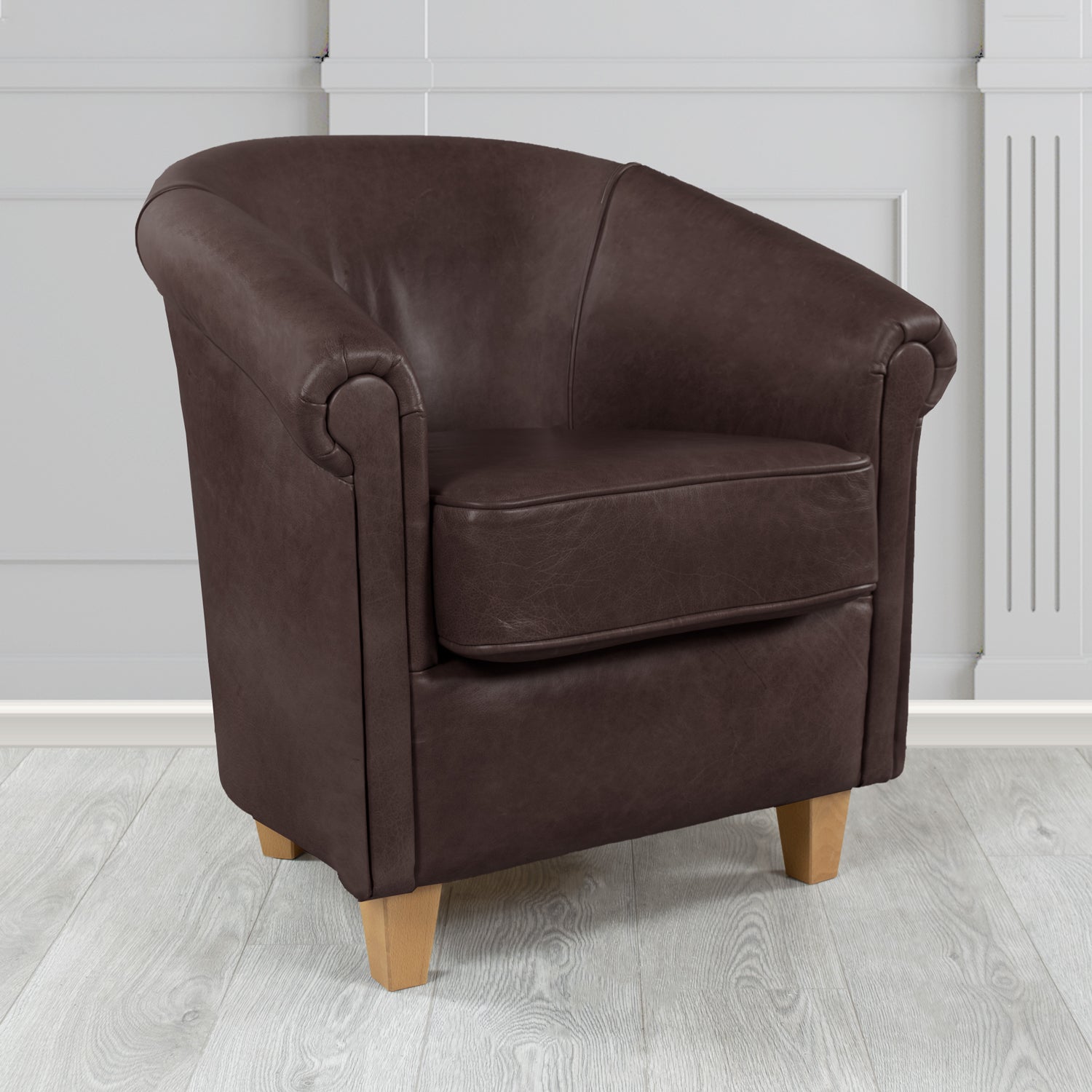 Siena Tub Chair in Crest Leather Old English Crib 5 Genuine Leather