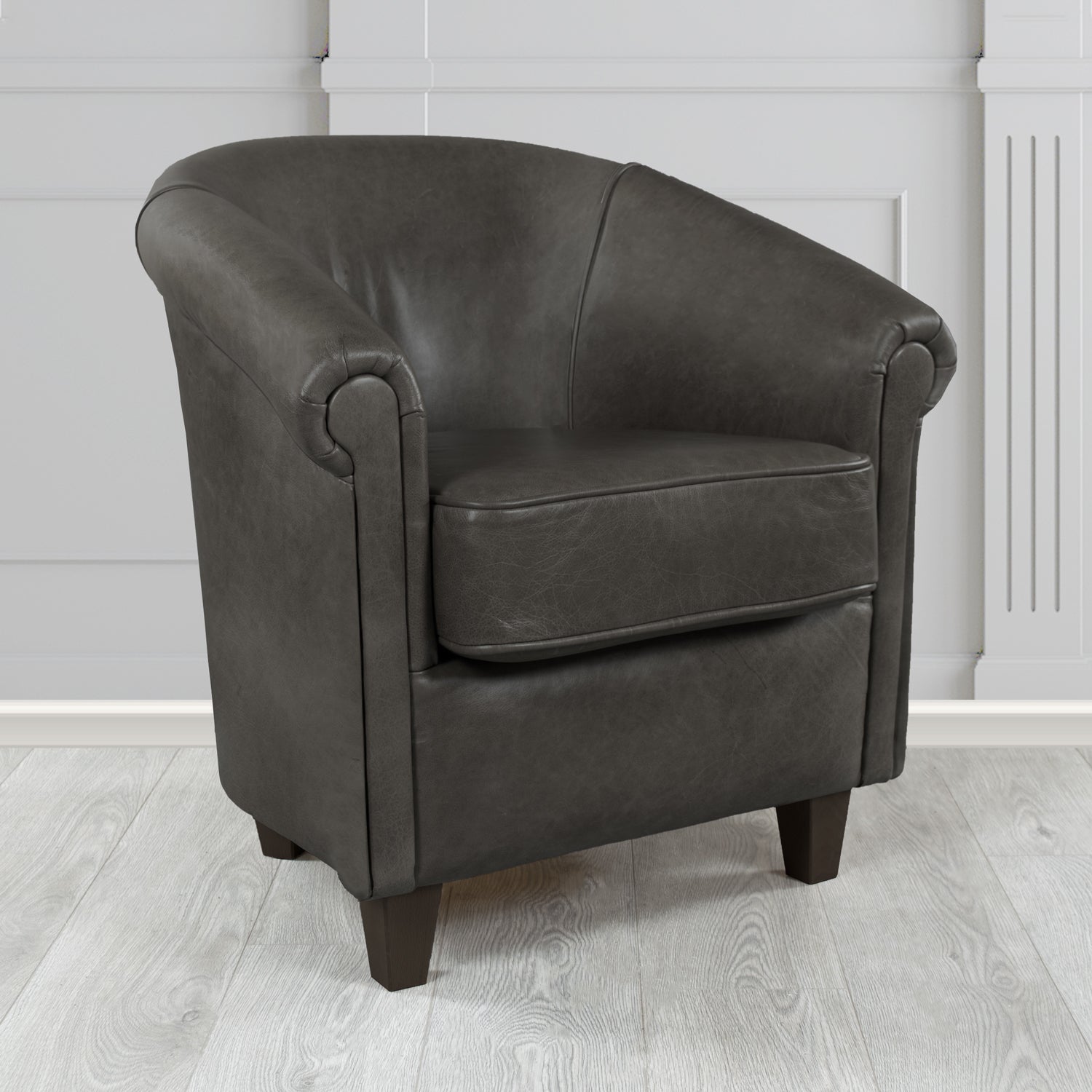 Siena Tub Chair in Crest Leather Old English Crib 5 Genuine Leather