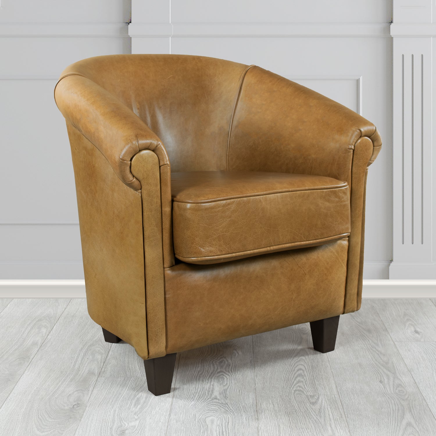 Siena Tub Chair in Crest Leather Old English Crib 5 Genuine Leather