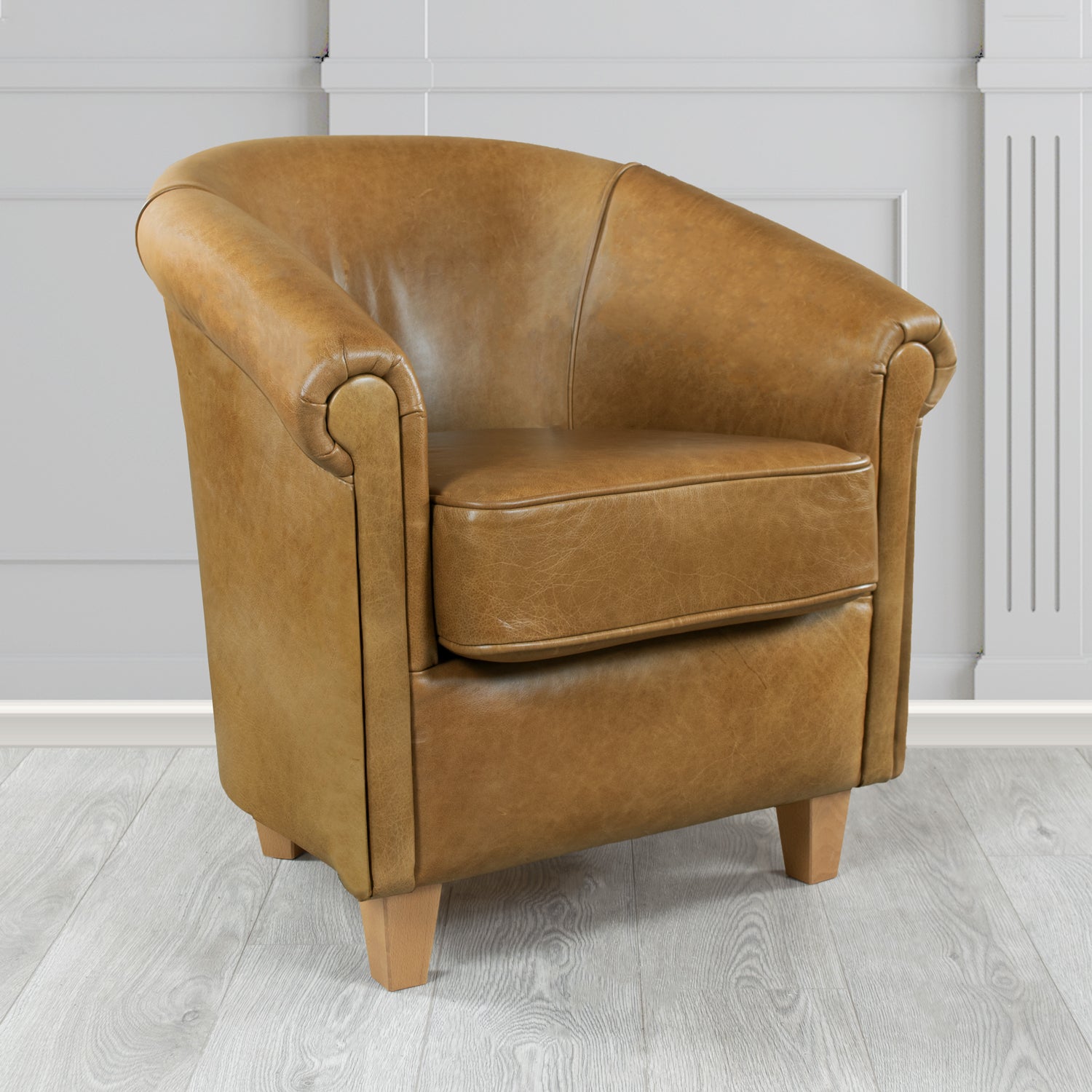 Siena Tub Chair in Crest Leather Old English Crib 5 Genuine Leather