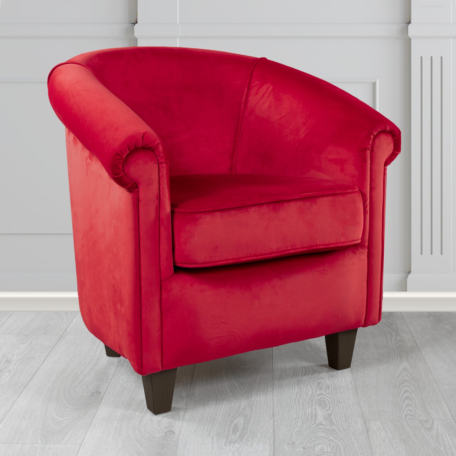 Siena Tub Chair in Cristina Marrone Passione Velvet Fabric