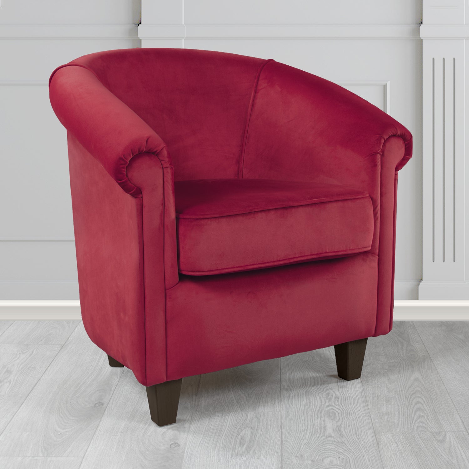 Siena Tub Chair in Cristina Marrone Passione Velvet Fabric