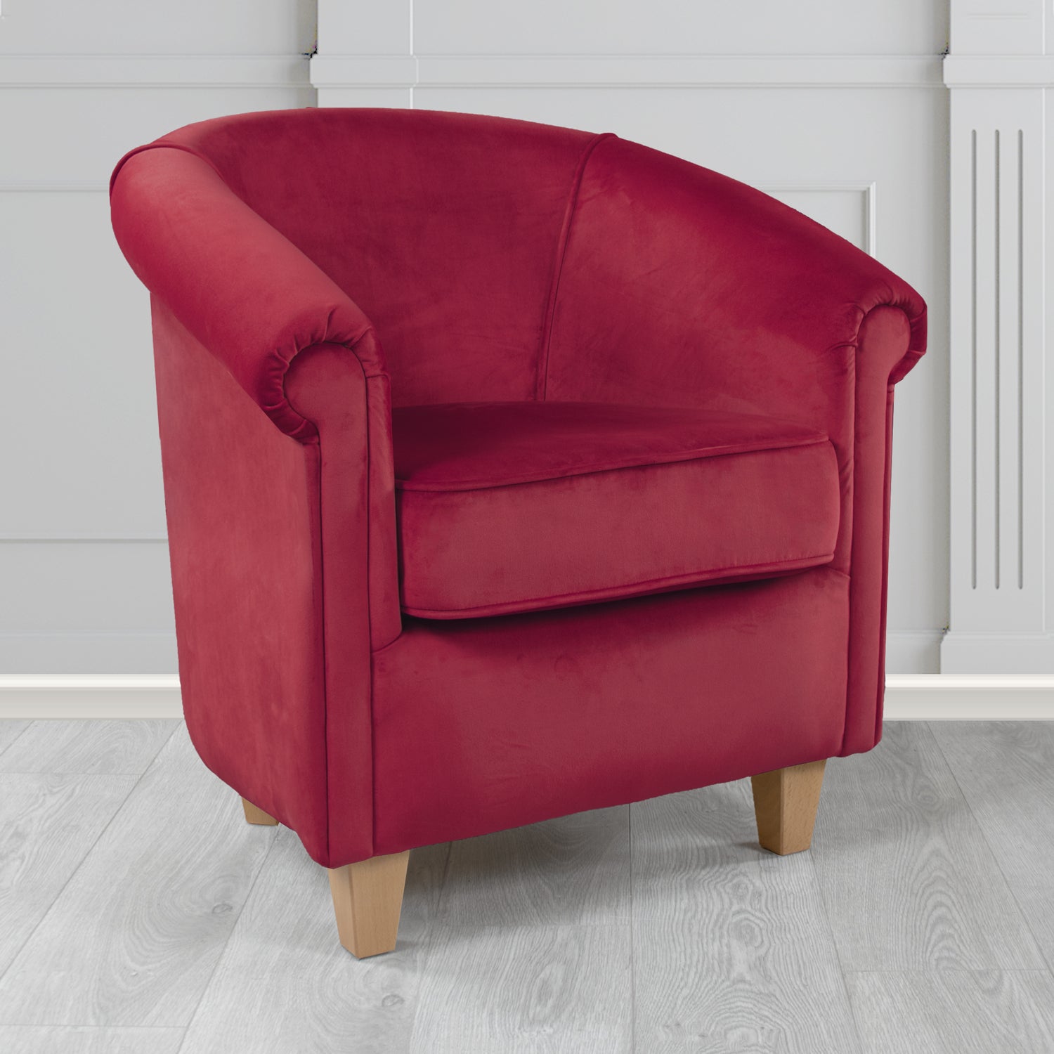 Siena Tub Chair in Cristina Marrone Passione Velvet Fabric