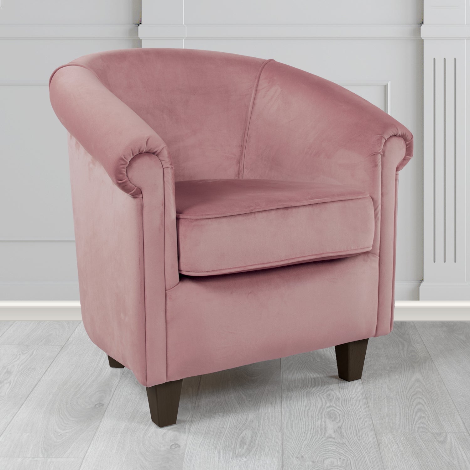 Siena Tub Chair in Cristina Marrone Passione Velvet Fabric