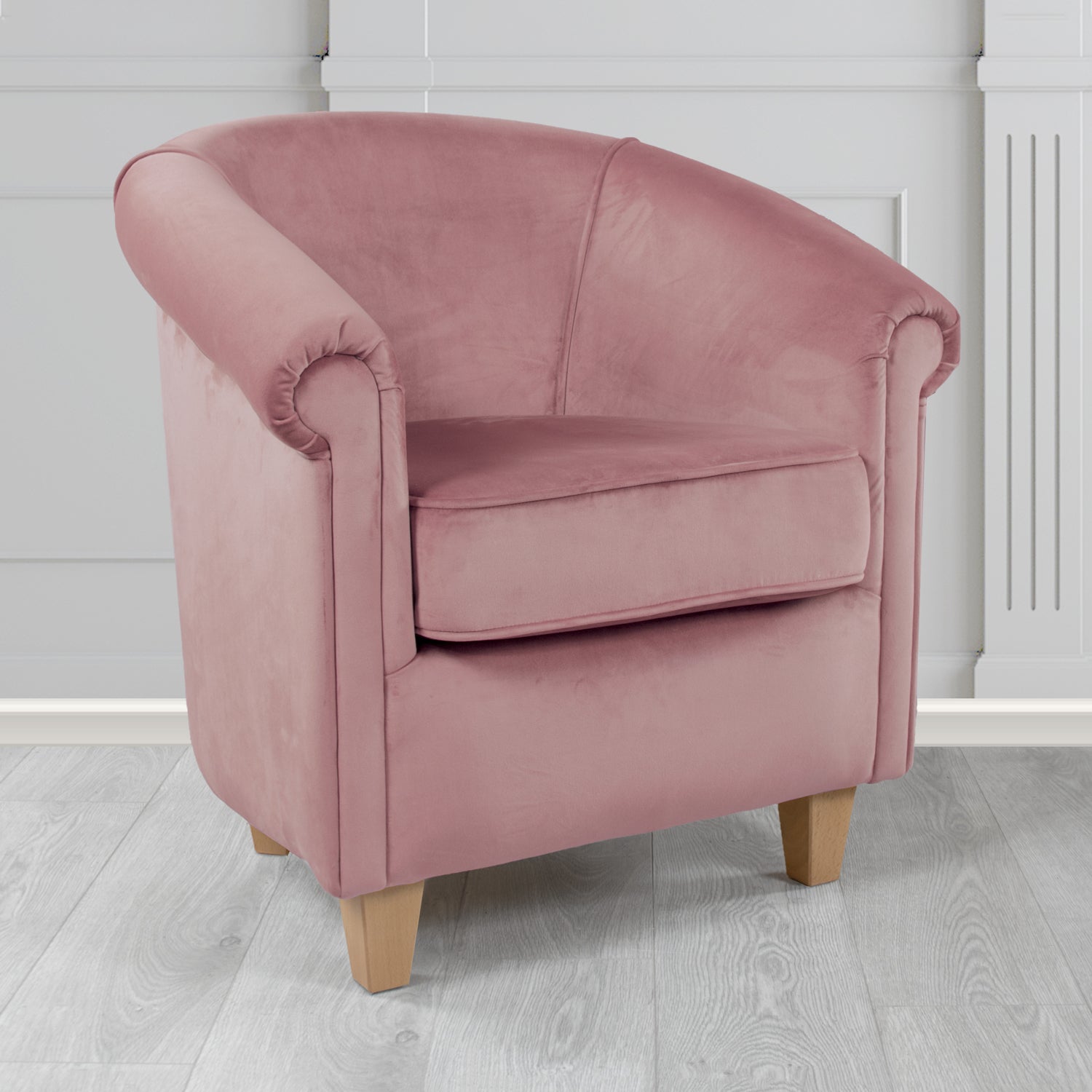 Siena Tub Chair in Cristina Marrone Passione Velvet Fabric