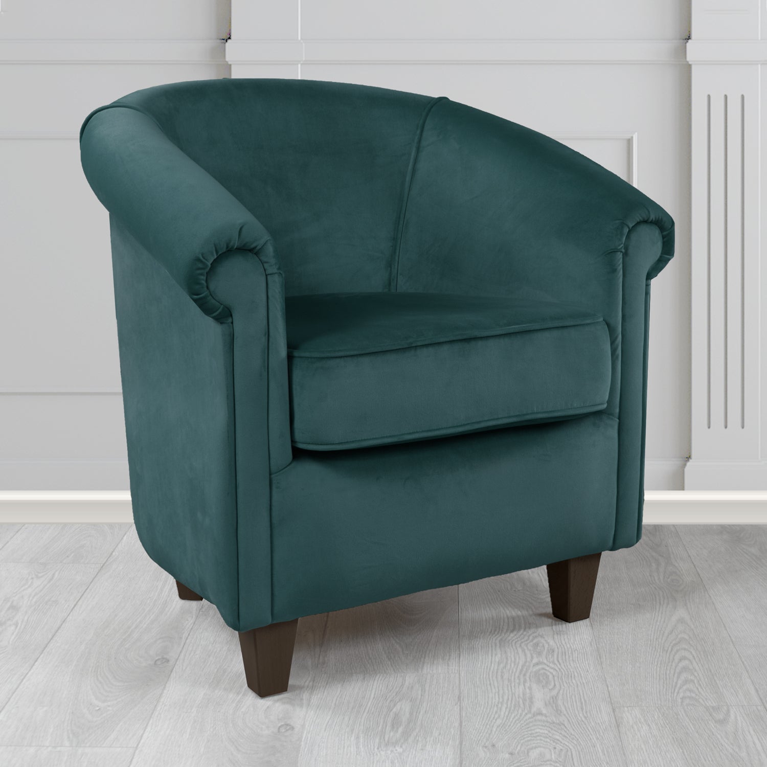 Siena Tub Chair in Cristina Marrone Passione Velvet Fabric