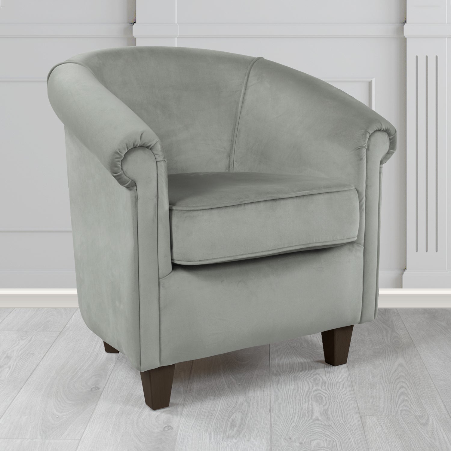 Siena Tub Chair in Cristina Marrone Passione Velvet Fabric