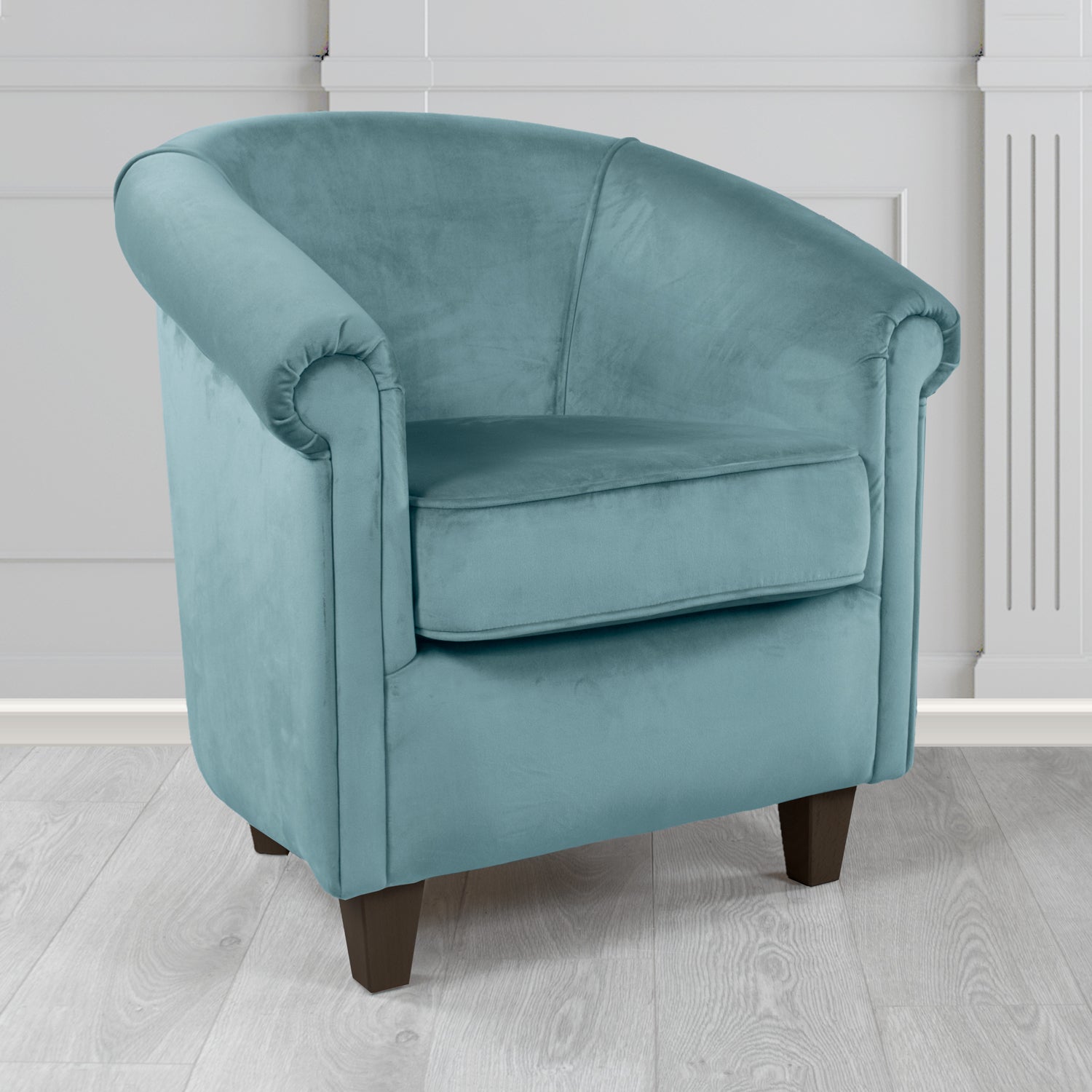 Siena Tub Chair in Cristina Marrone Passione Velvet Fabric
