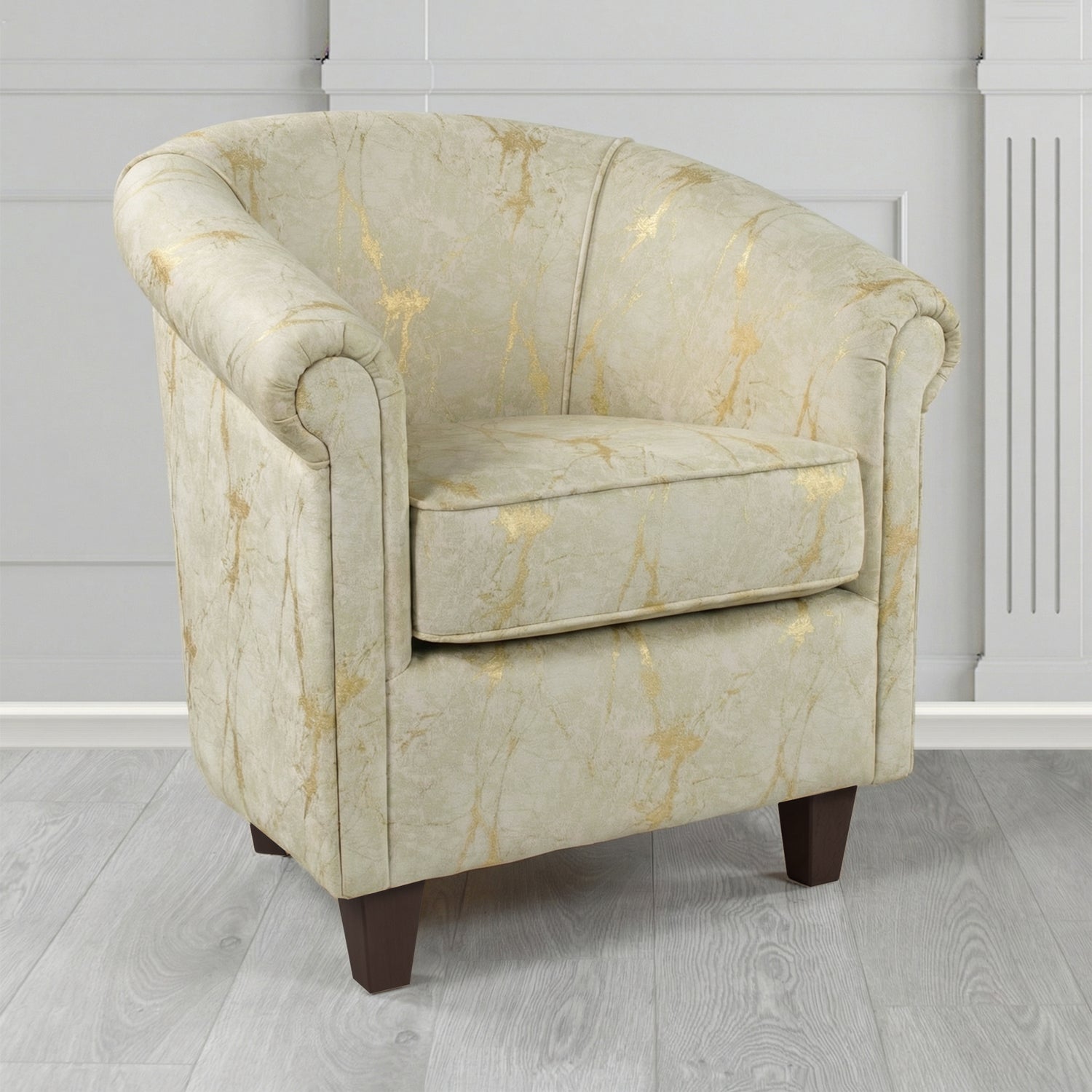 Siena Tub Chair in Porter and Stone Lava Abstract Pattern Fabric