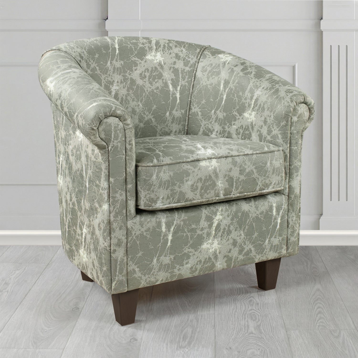Siena Tub Chair in Porter and Stone Lava Abstract Pattern Fabric