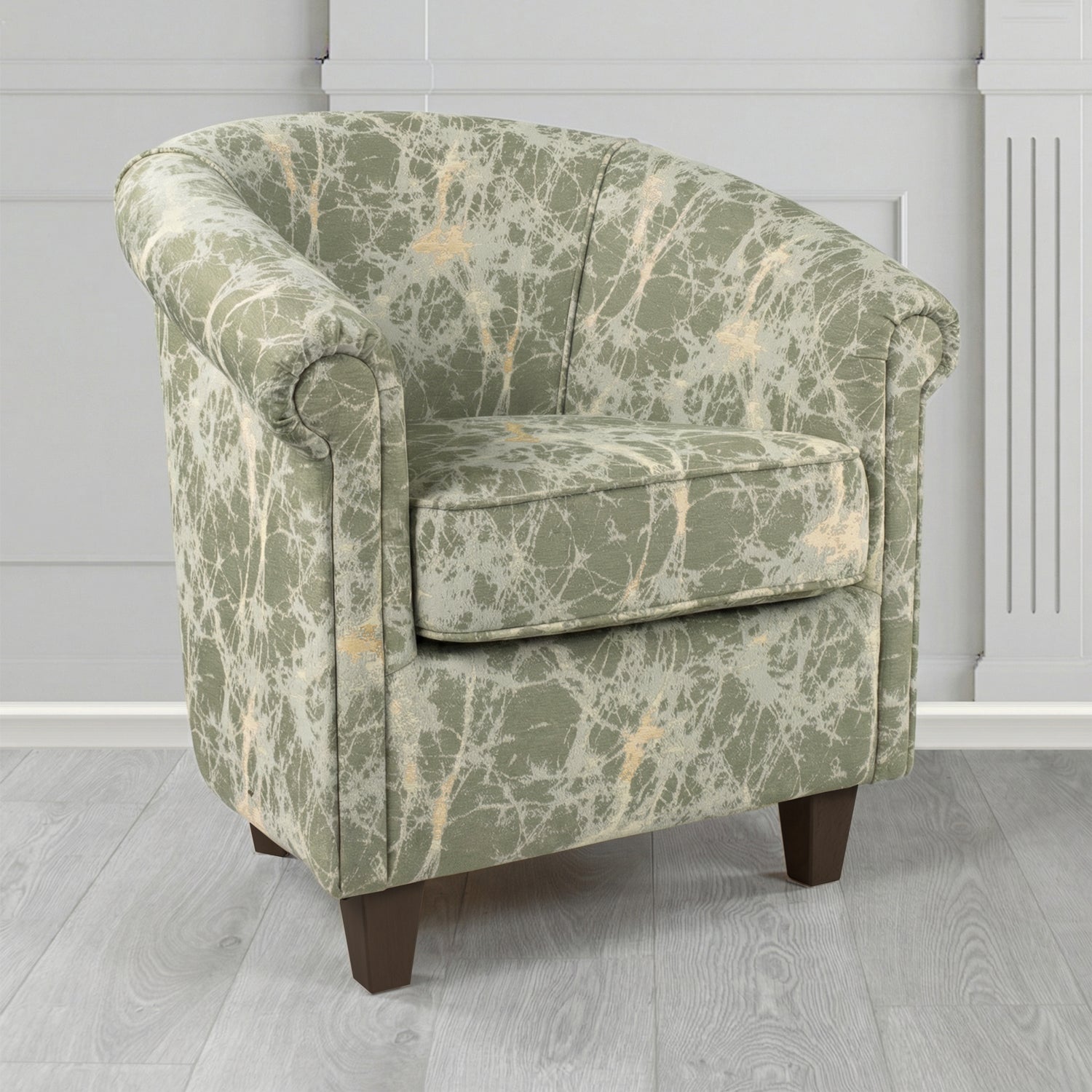 Siena Tub Chair in Porter and Stone Lava Abstract Pattern Fabric