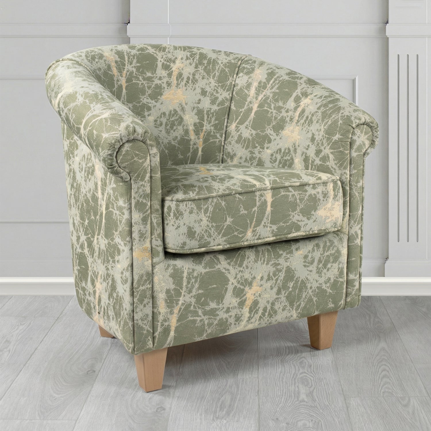 Siena Tub Chair in Porter and Stone Lava Abstract Pattern Fabric