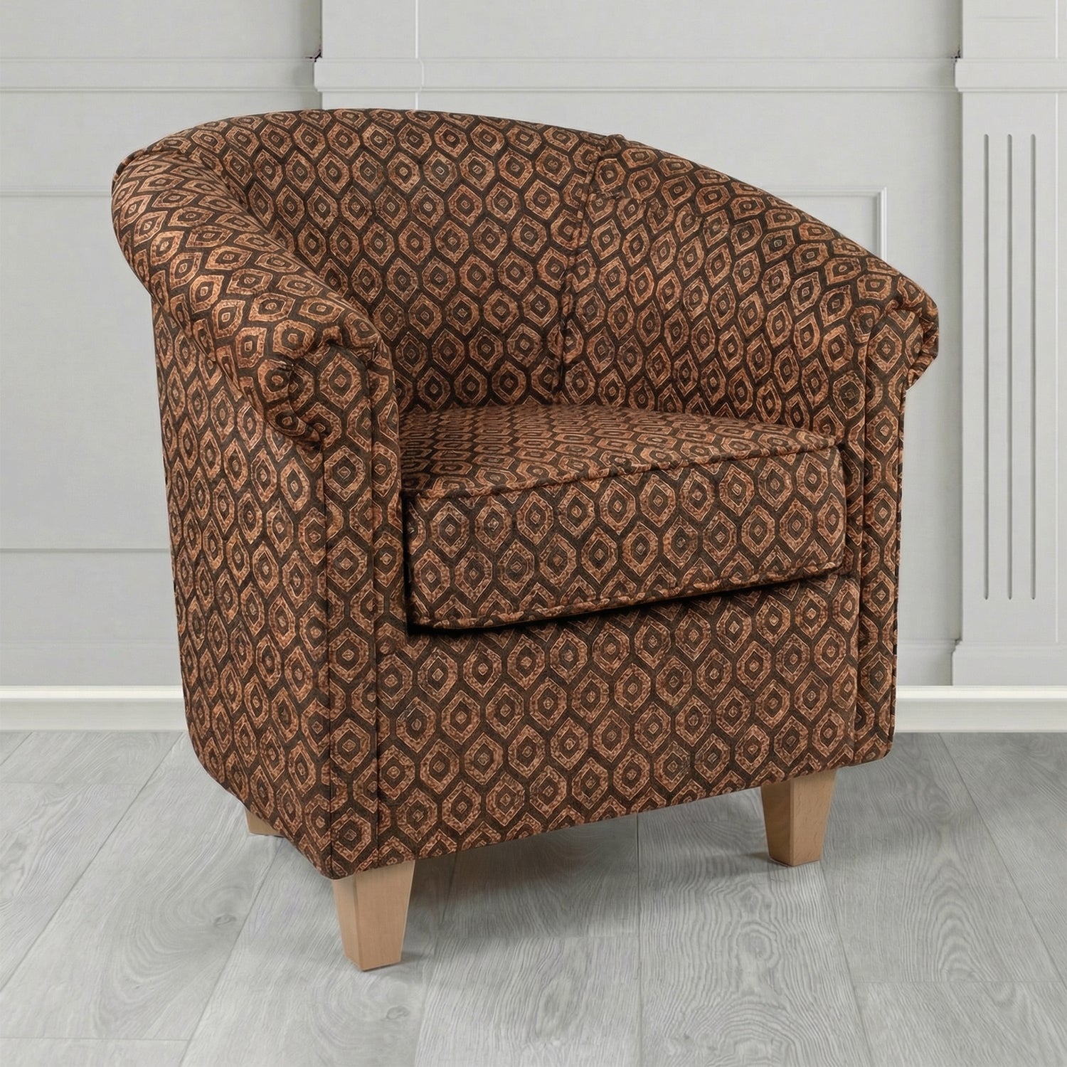 Siena Tub Chair in Porter and Stone Mistral Geometric Pattern Fabric