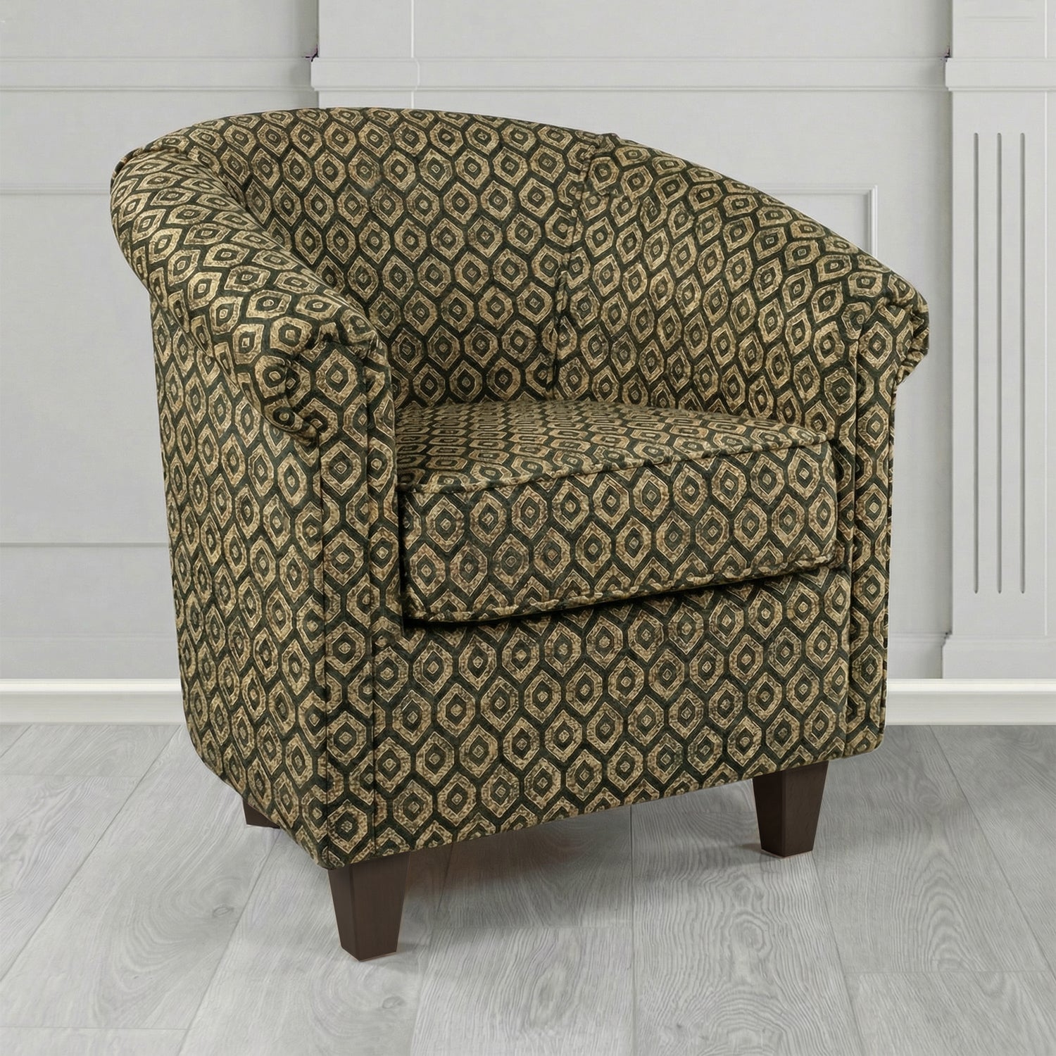 Siena Tub Chair in Porter and Stone Mistral Geometric Pattern Fabric