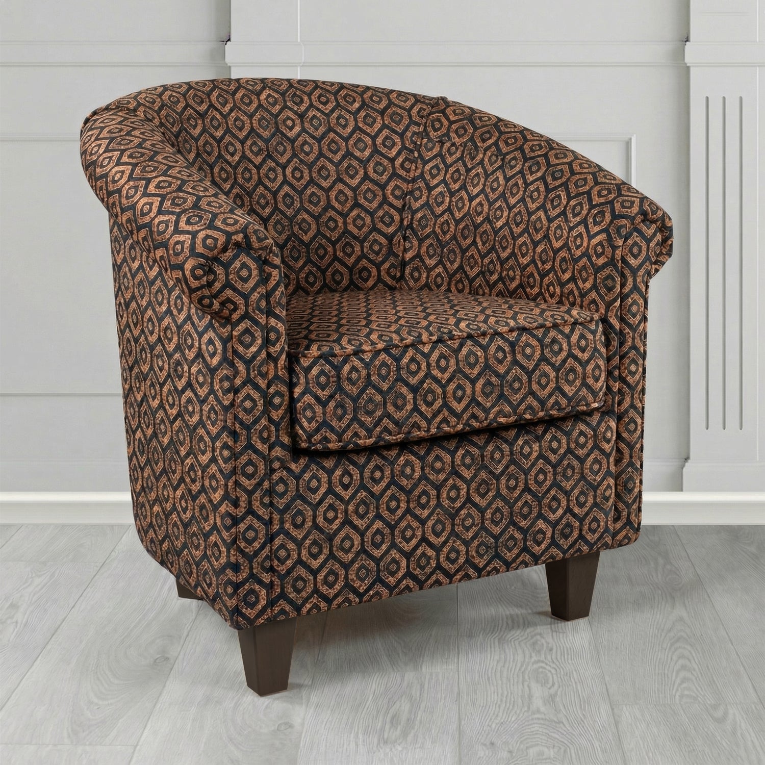 Siena Tub Chair in Porter and Stone Mistral Geometric Pattern Fabric