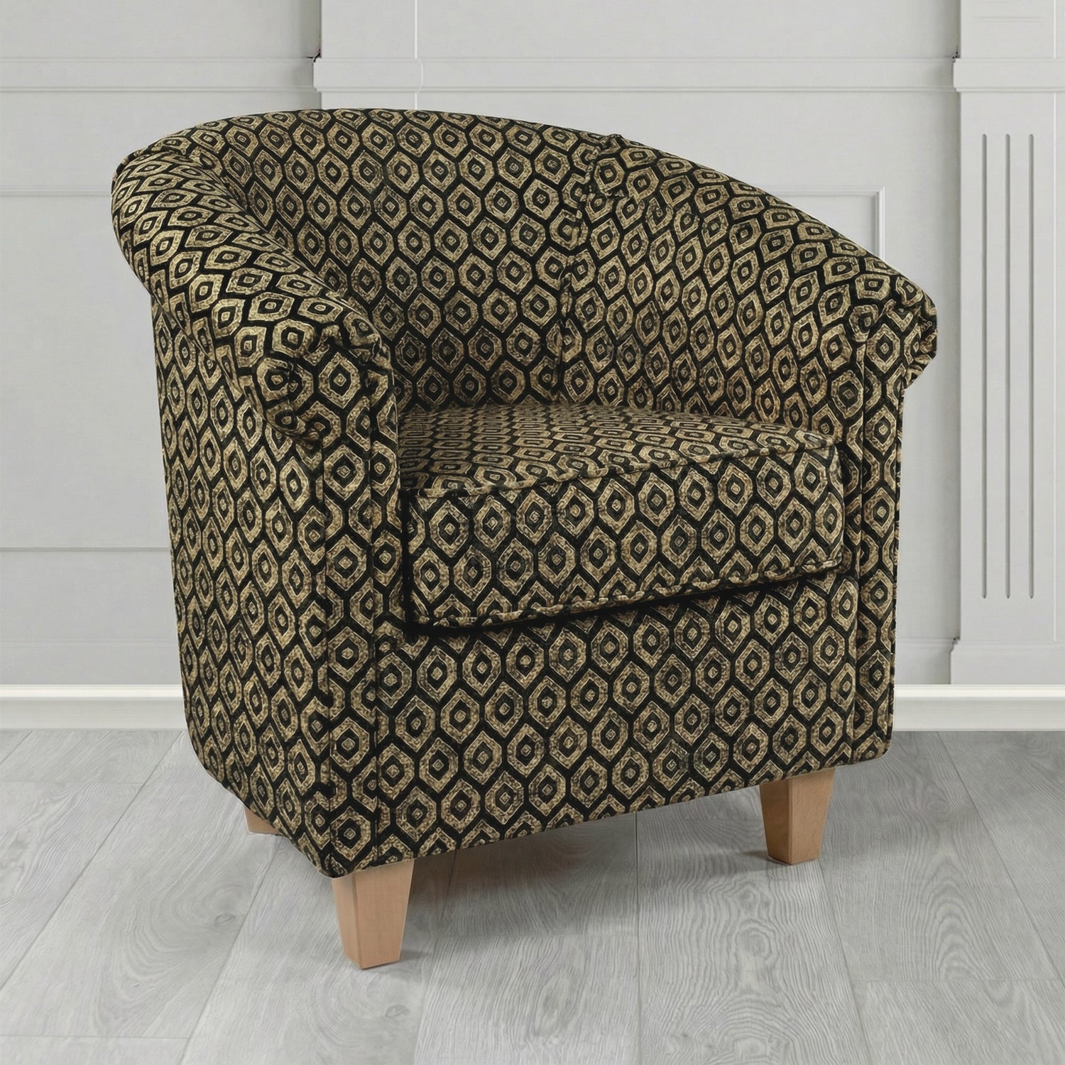 Siena Tub Chair in Porter and Stone Mistral Geometric Pattern Fabric