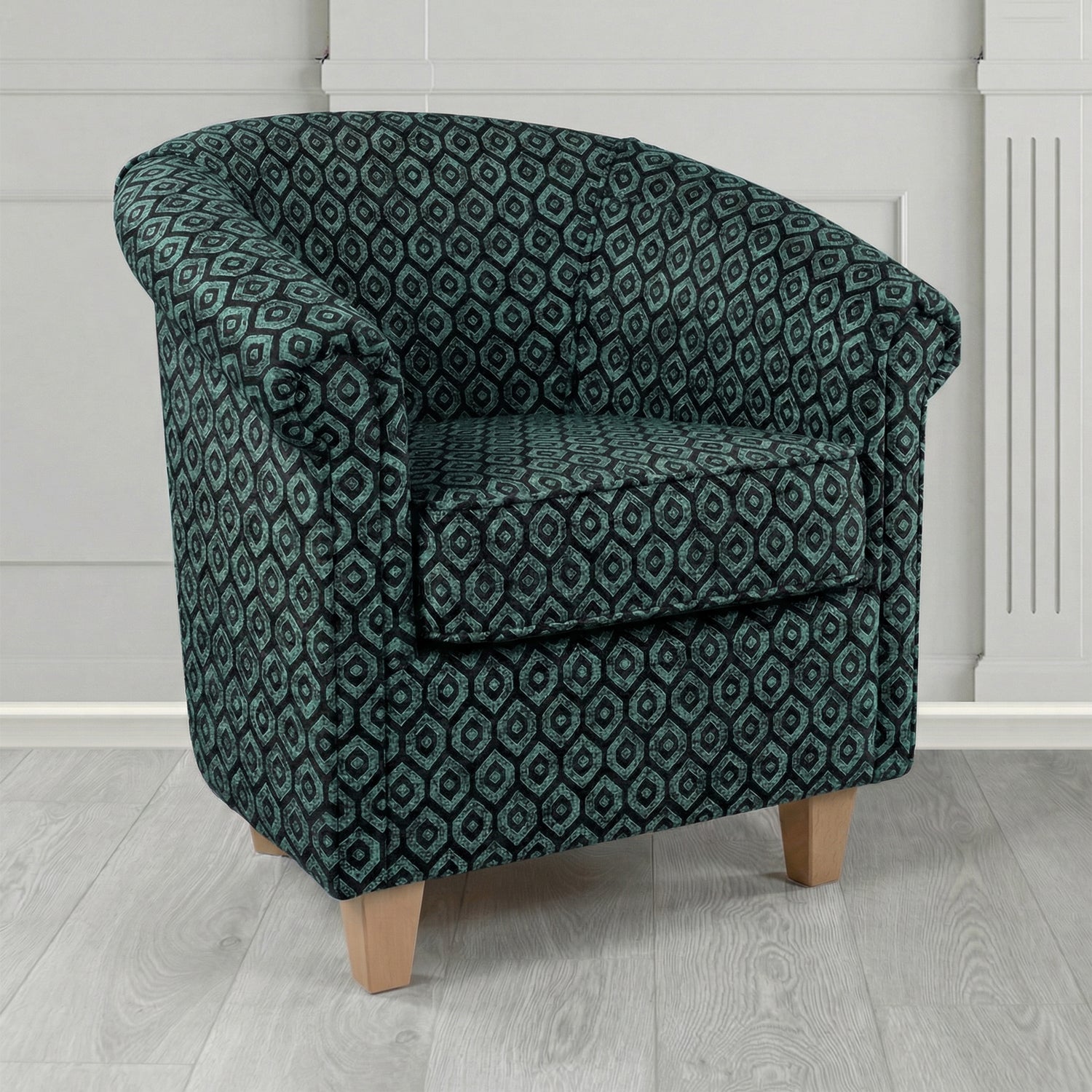 Siena Tub Chair in Porter and Stone Mistral Geometric Pattern Fabric