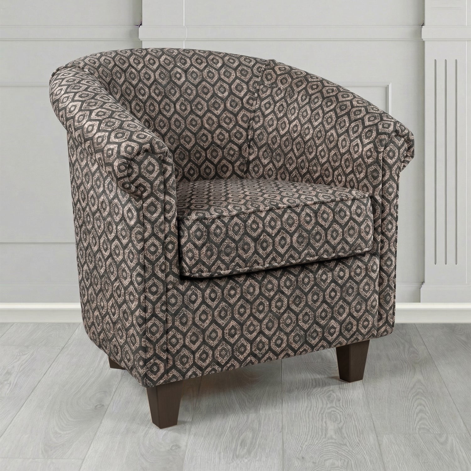 Siena Tub Chair in Porter and Stone Mistral Geometric Pattern Fabric