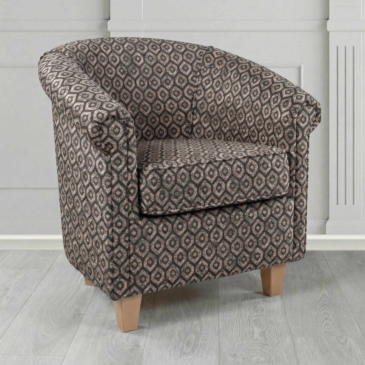 Siena Tub Chair in Porter and Stone Mistral Geometric Pattern Fabric