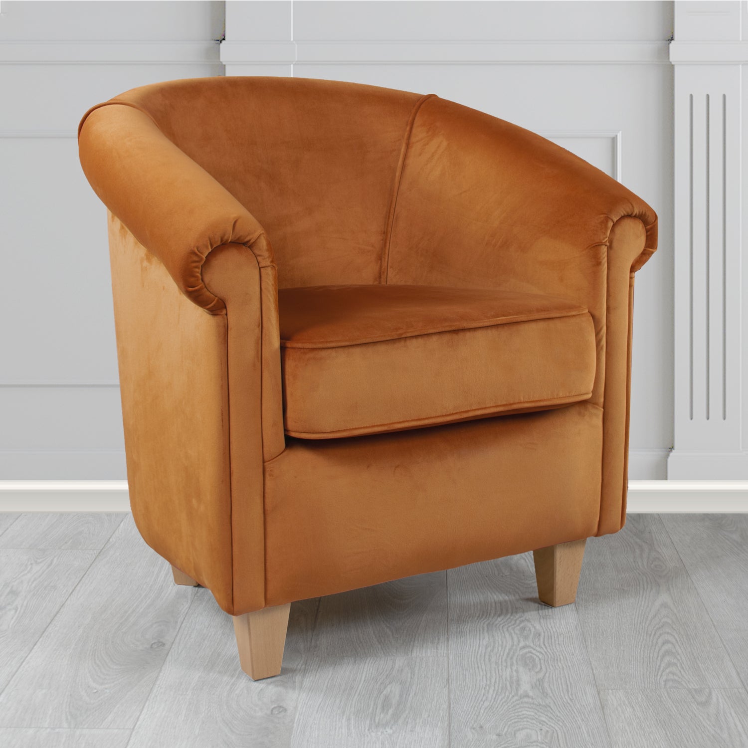 Siena Tub Chair in Sapore Crib 5 Velvet Fabric