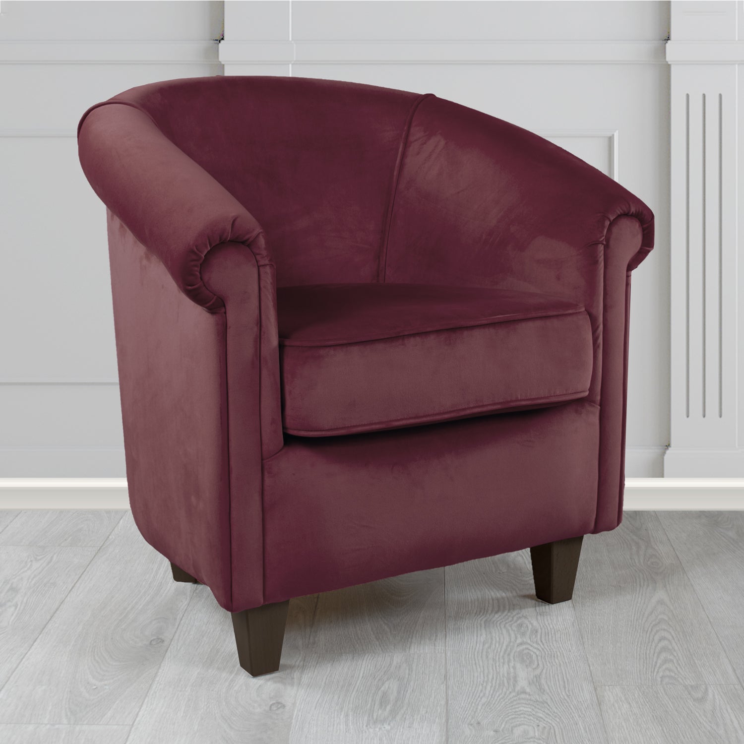 Siena Tub Chair in Sapore Crib 5 Velvet Fabric