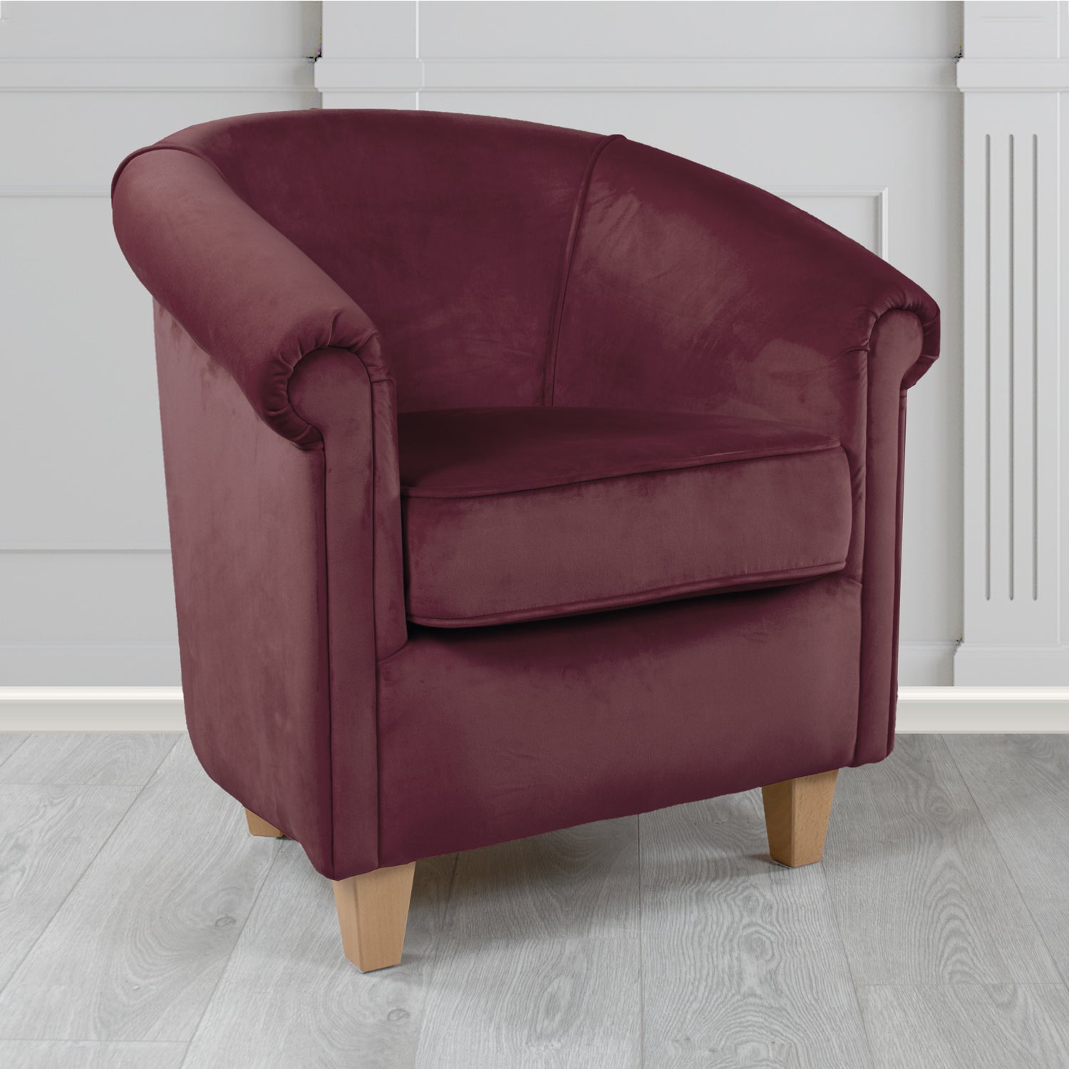 Siena Tub Chair in Sapore Crib 5 Velvet Fabric