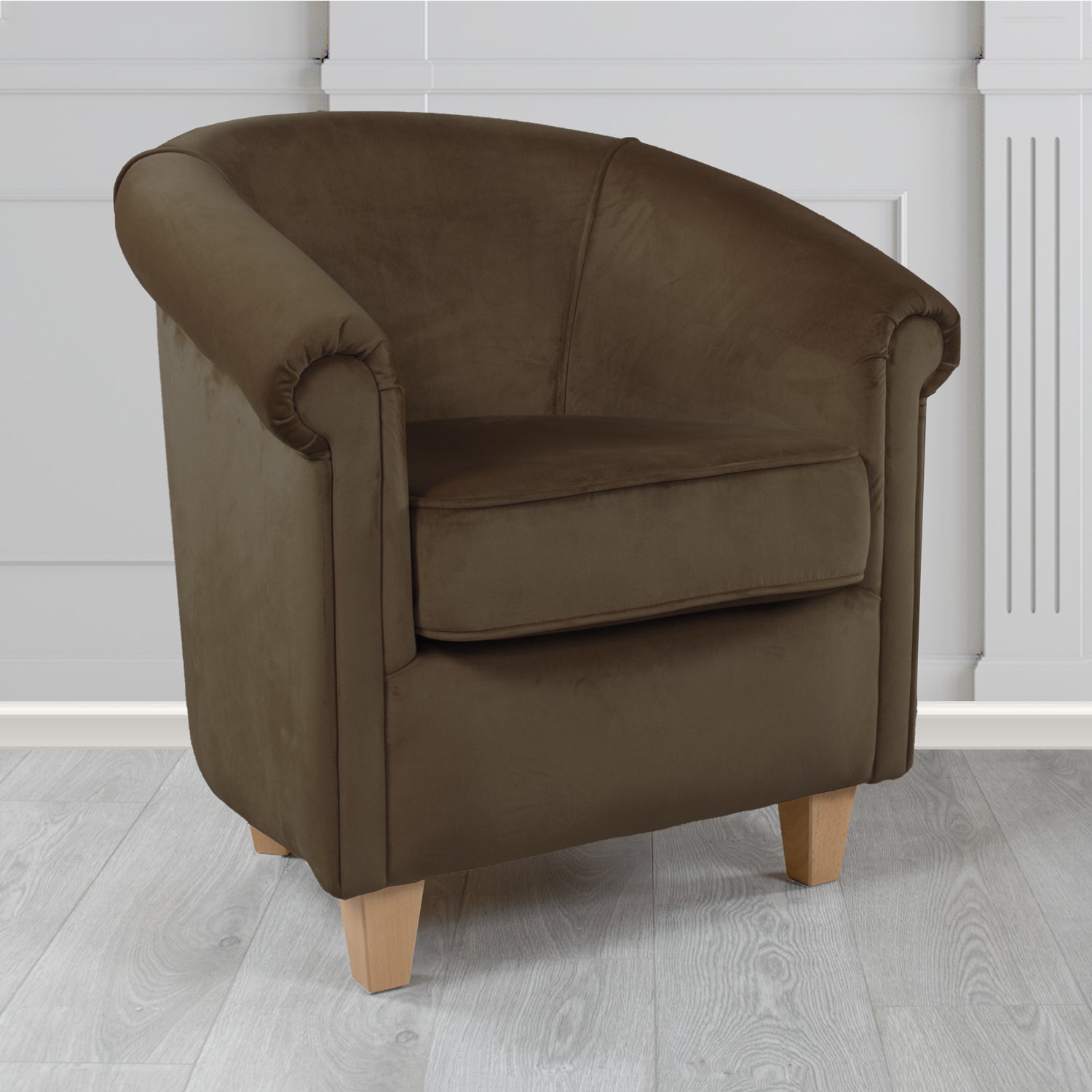 Siena Tub Chair in Sapore Crib 5 Velvet Fabric