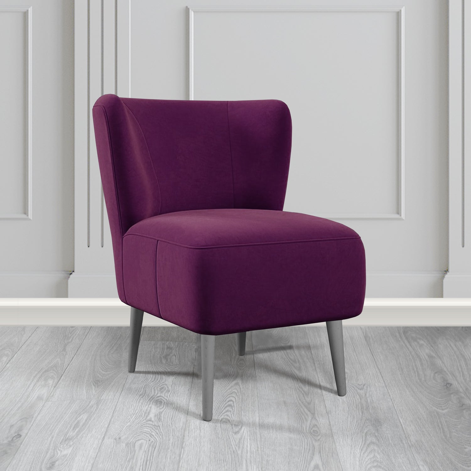 St Lucia Tub Accent Chair in Monaco Plush Velvet Fabric