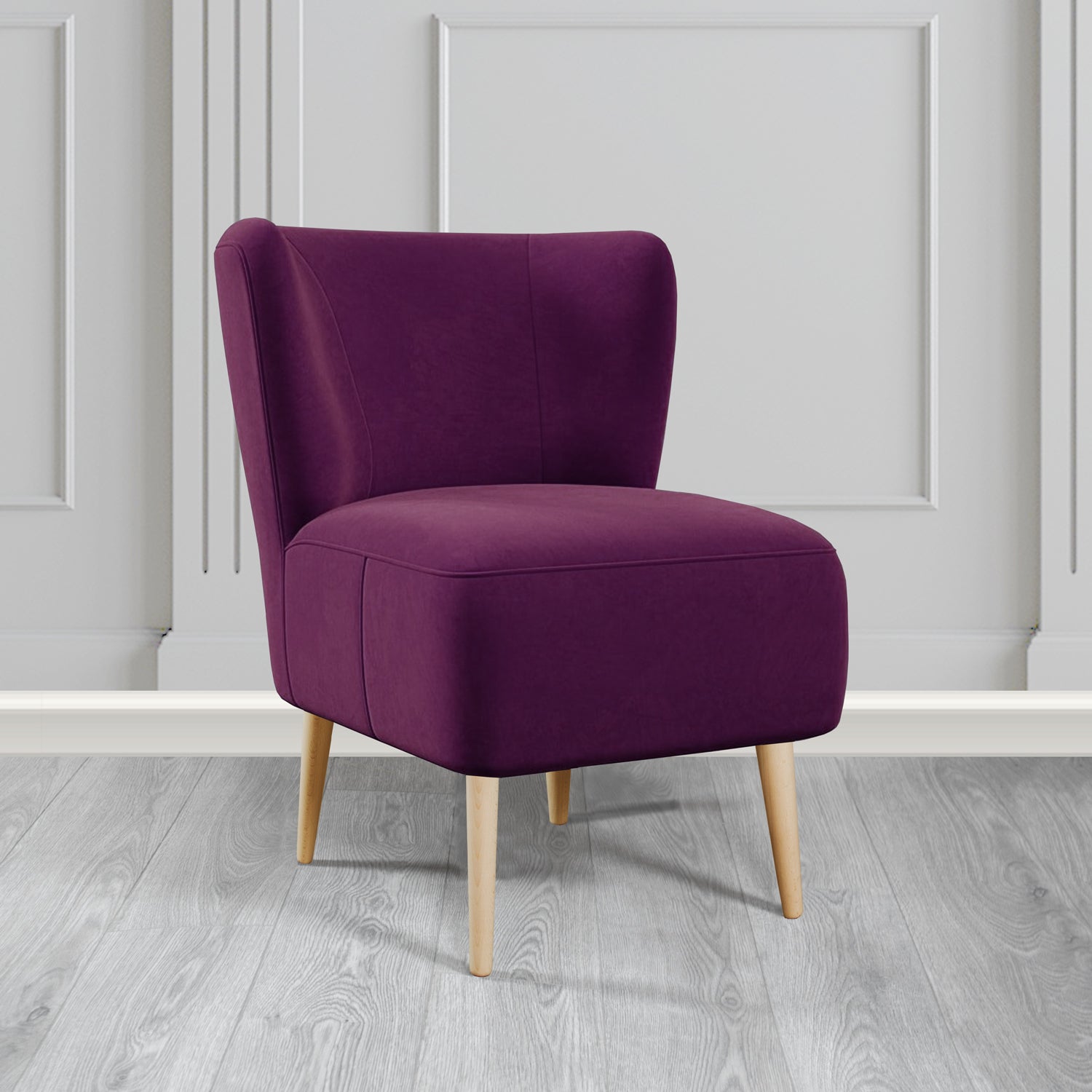 St Lucia Tub Accent Chair in Monaco Plush Velvet Fabric