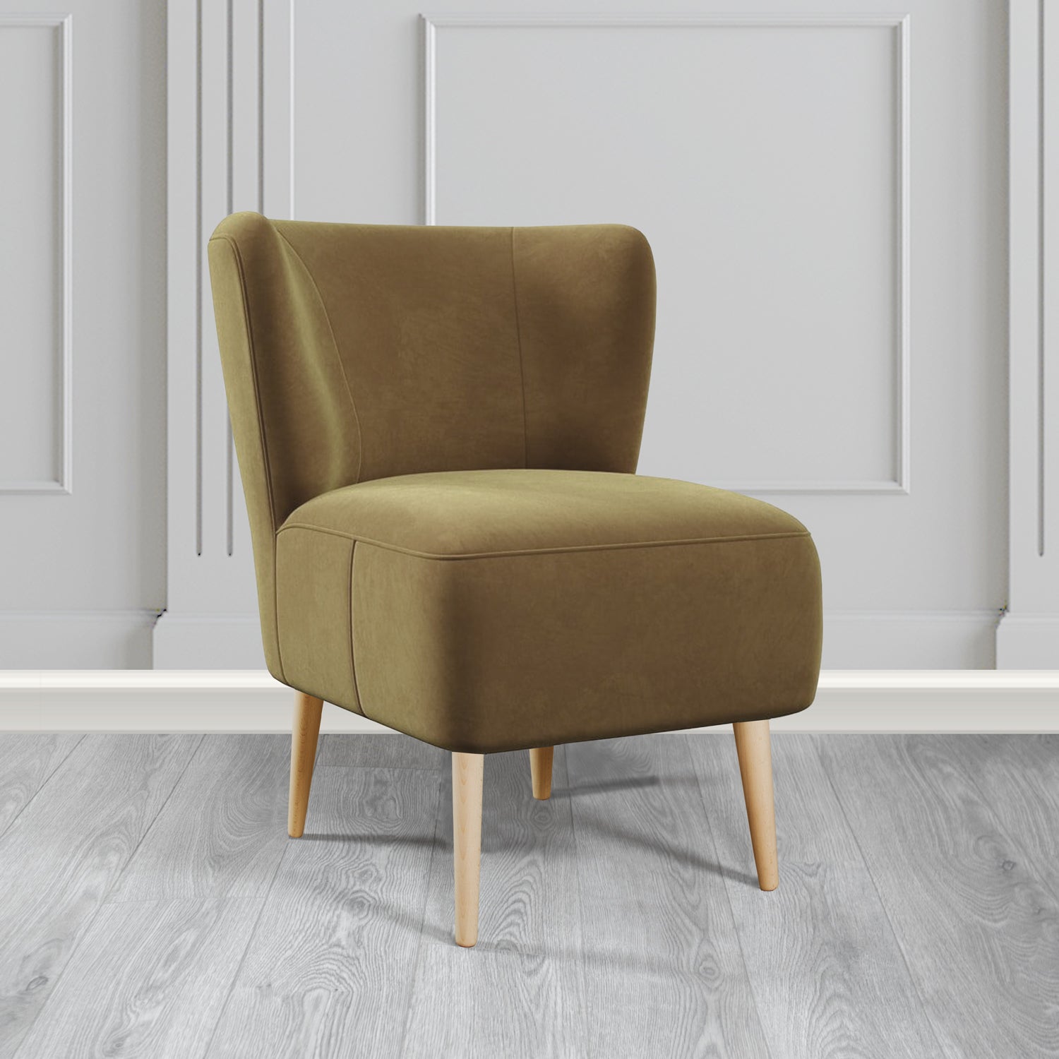 St Lucia Tub Accent Chair in Monaco Plush Velvet Fabric