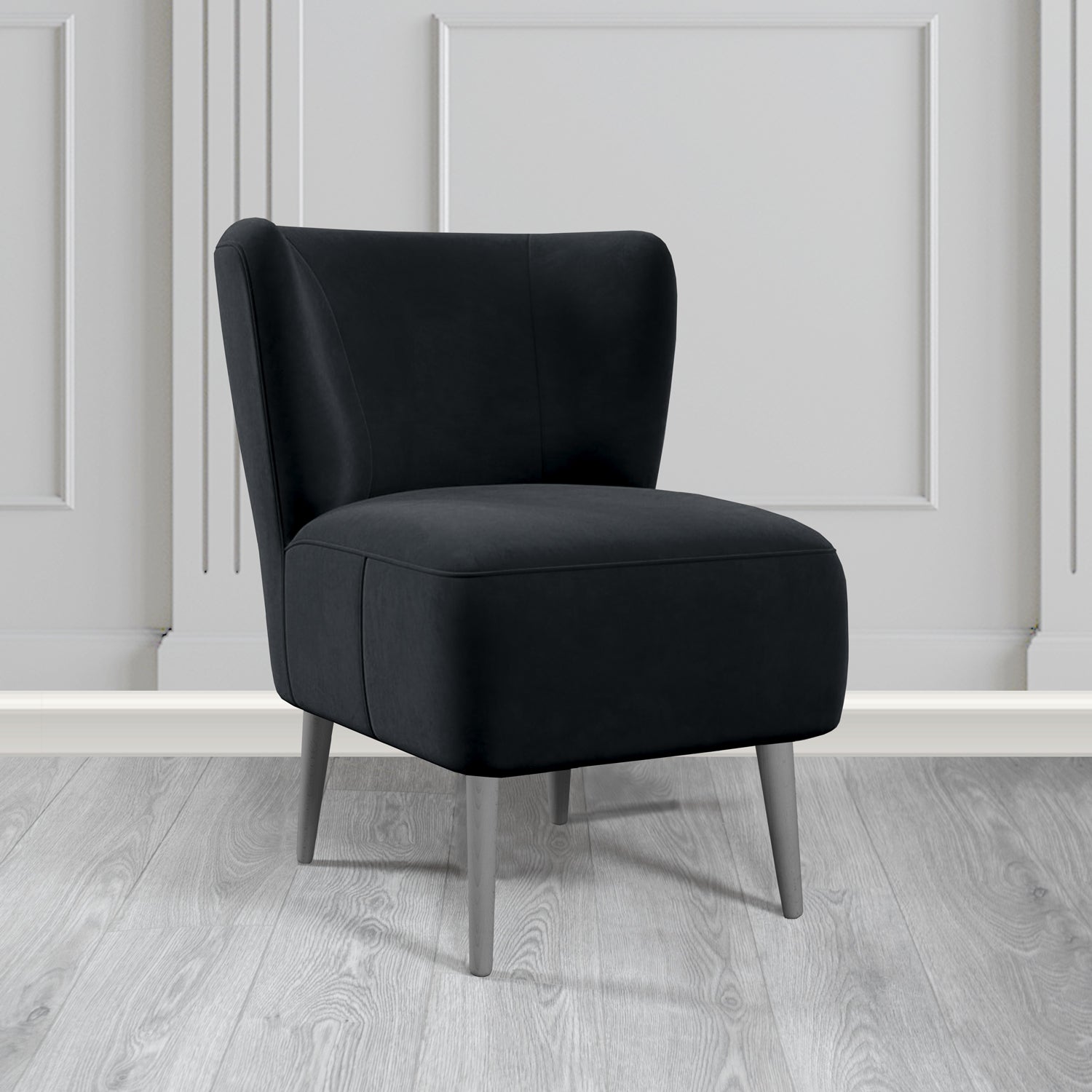 St Lucia Tub Accent Chair in Monaco Plush Velvet Fabric