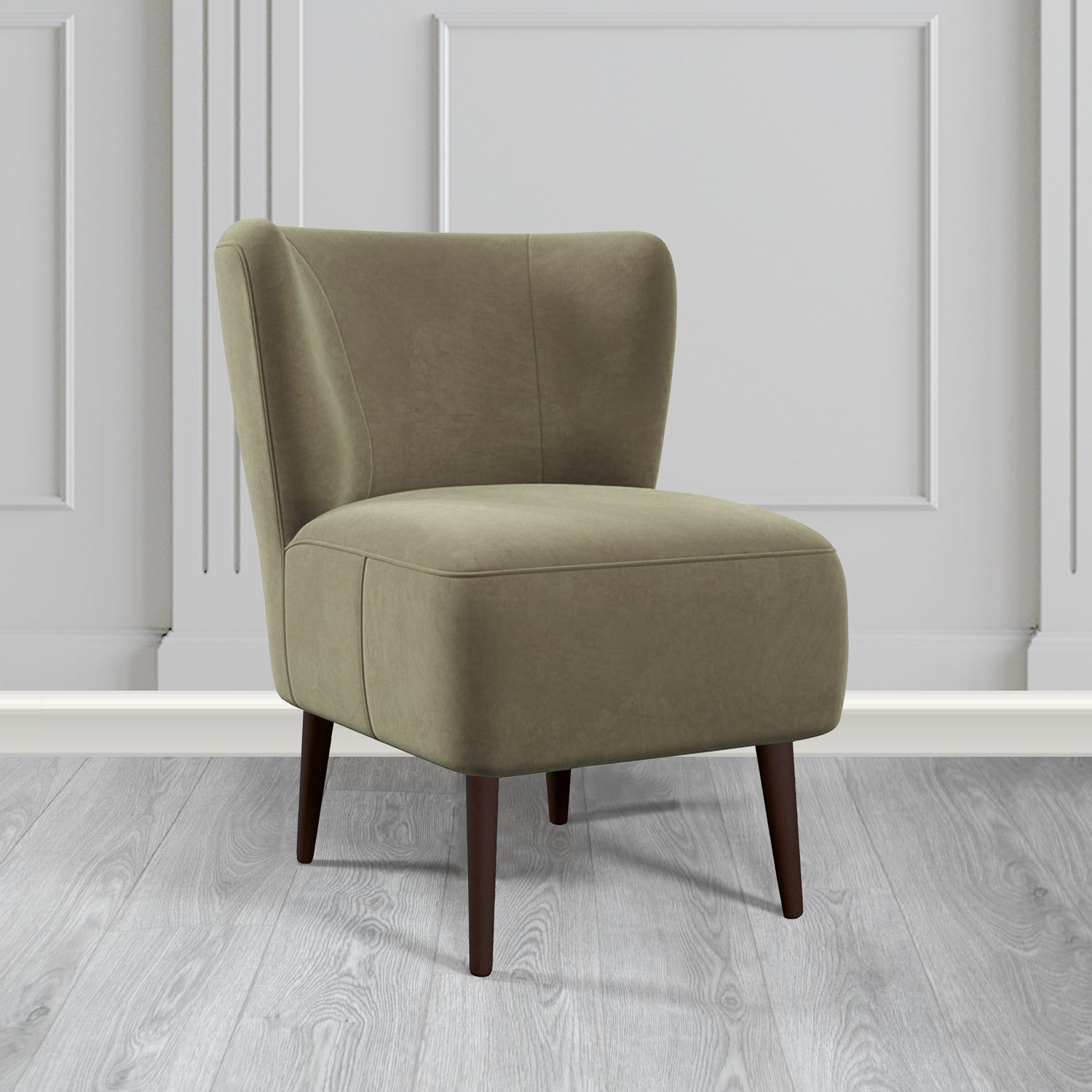 St Lucia Tub Accent Chair in Monaco Plush Velvet Fabric