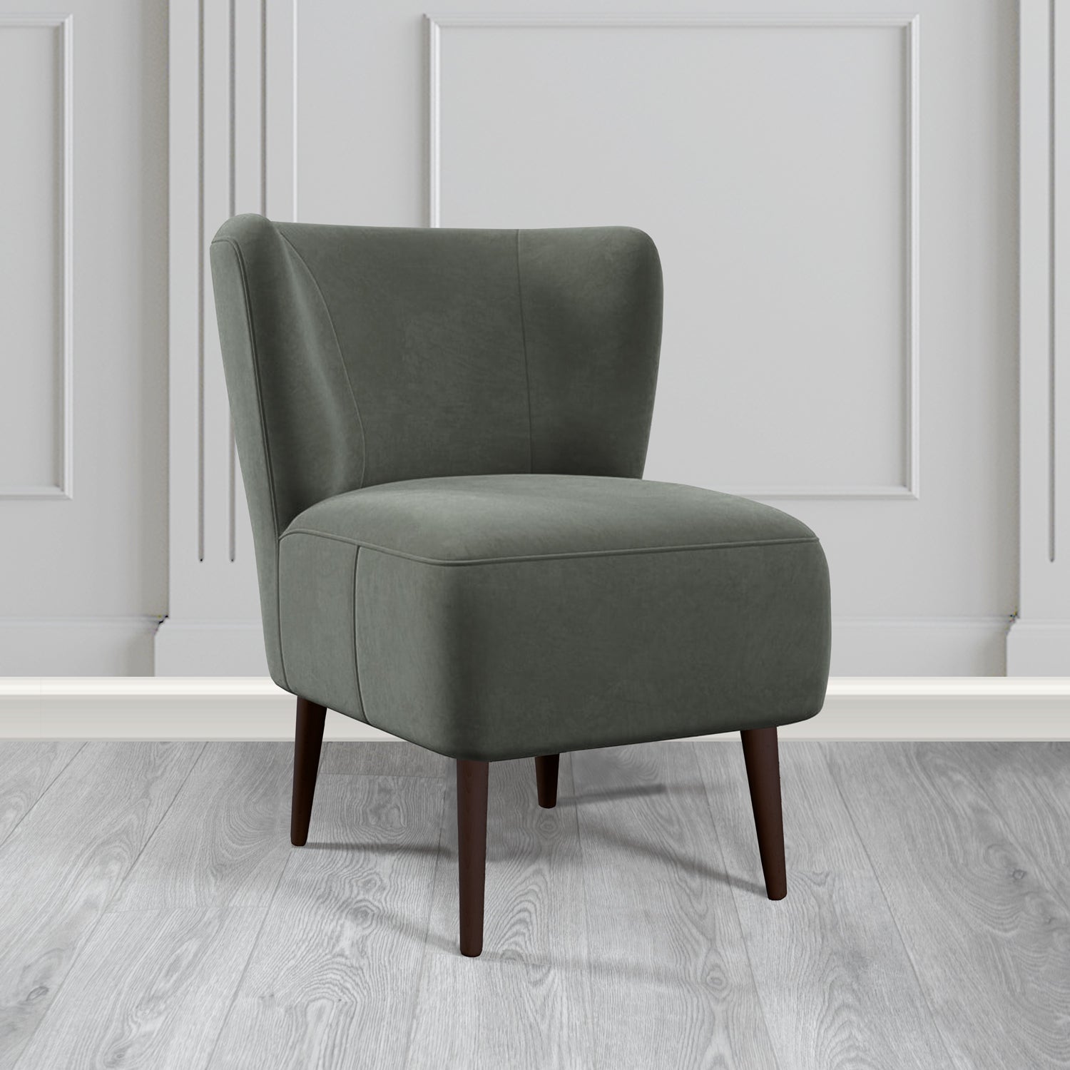 St Lucia Tub Accent Chair in Monaco Plush Velvet Fabric