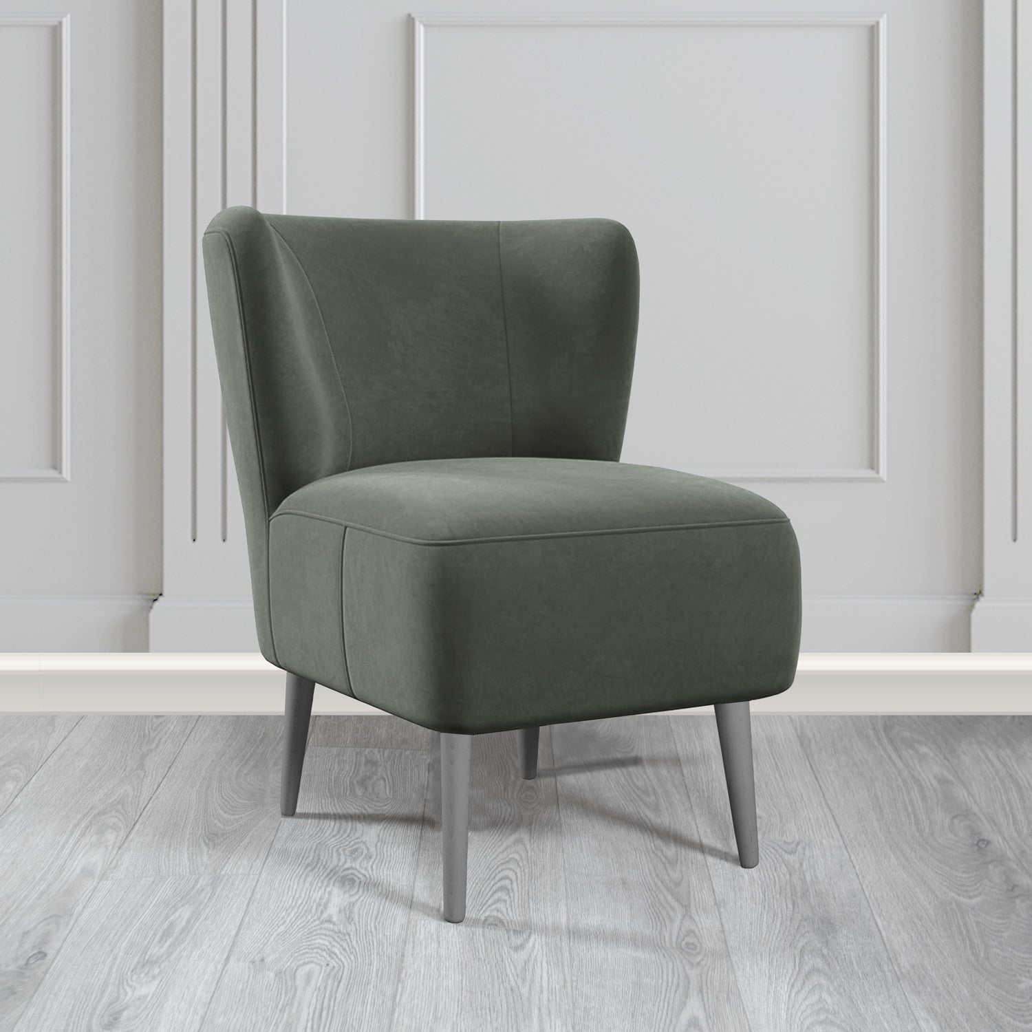 St Lucia Tub Accent Chair in Monaco Plush Velvet Fabric