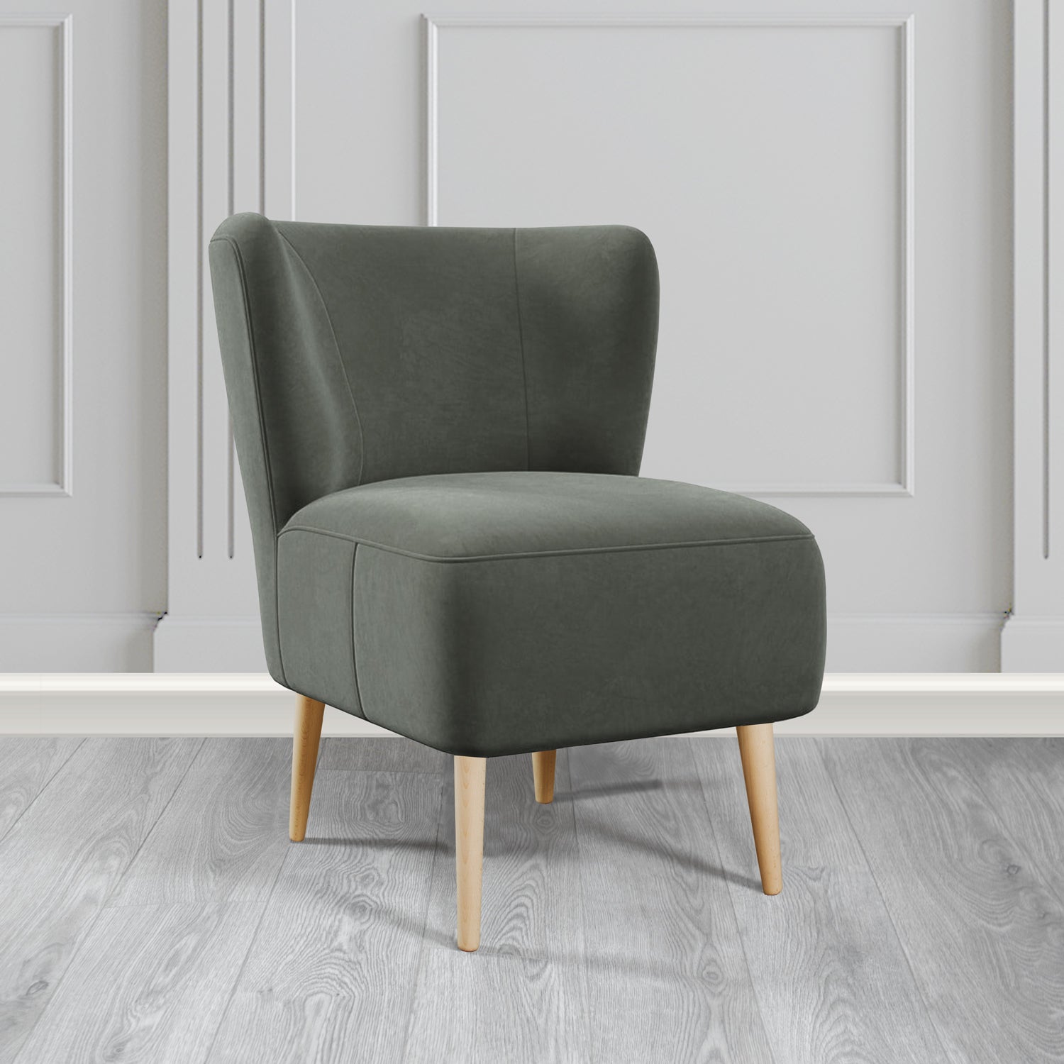 St Lucia Tub Accent Chair in Monaco Plush Velvet Fabric