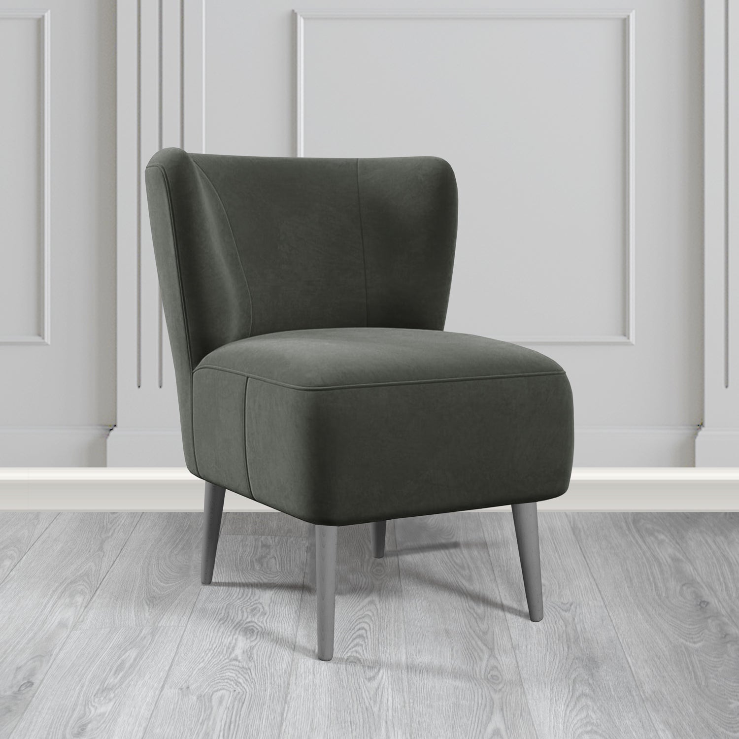 St Lucia Tub Accent Chair in Monaco Plush Velvet Fabric