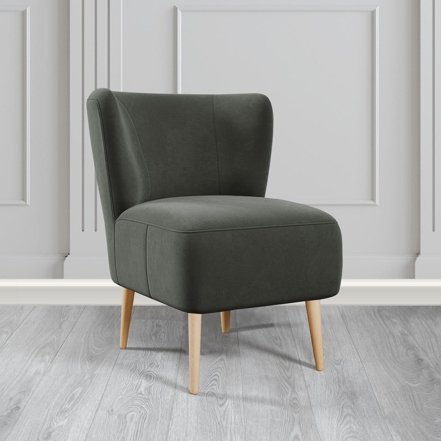 St Lucia Tub Accent Chair in Monaco Plush Velvet Fabric