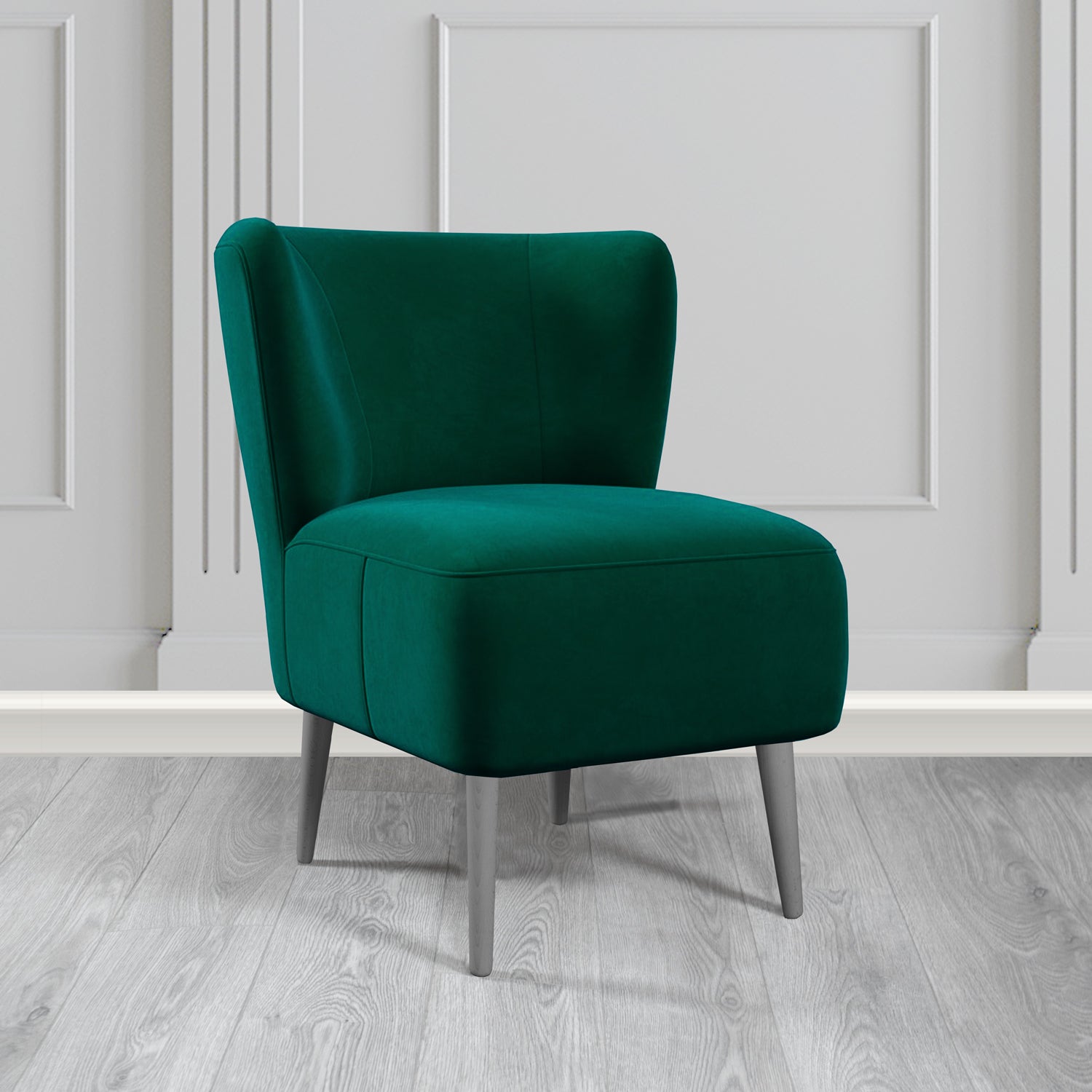 St Lucia Tub Accent Chair in Monaco Plush Velvet Fabric