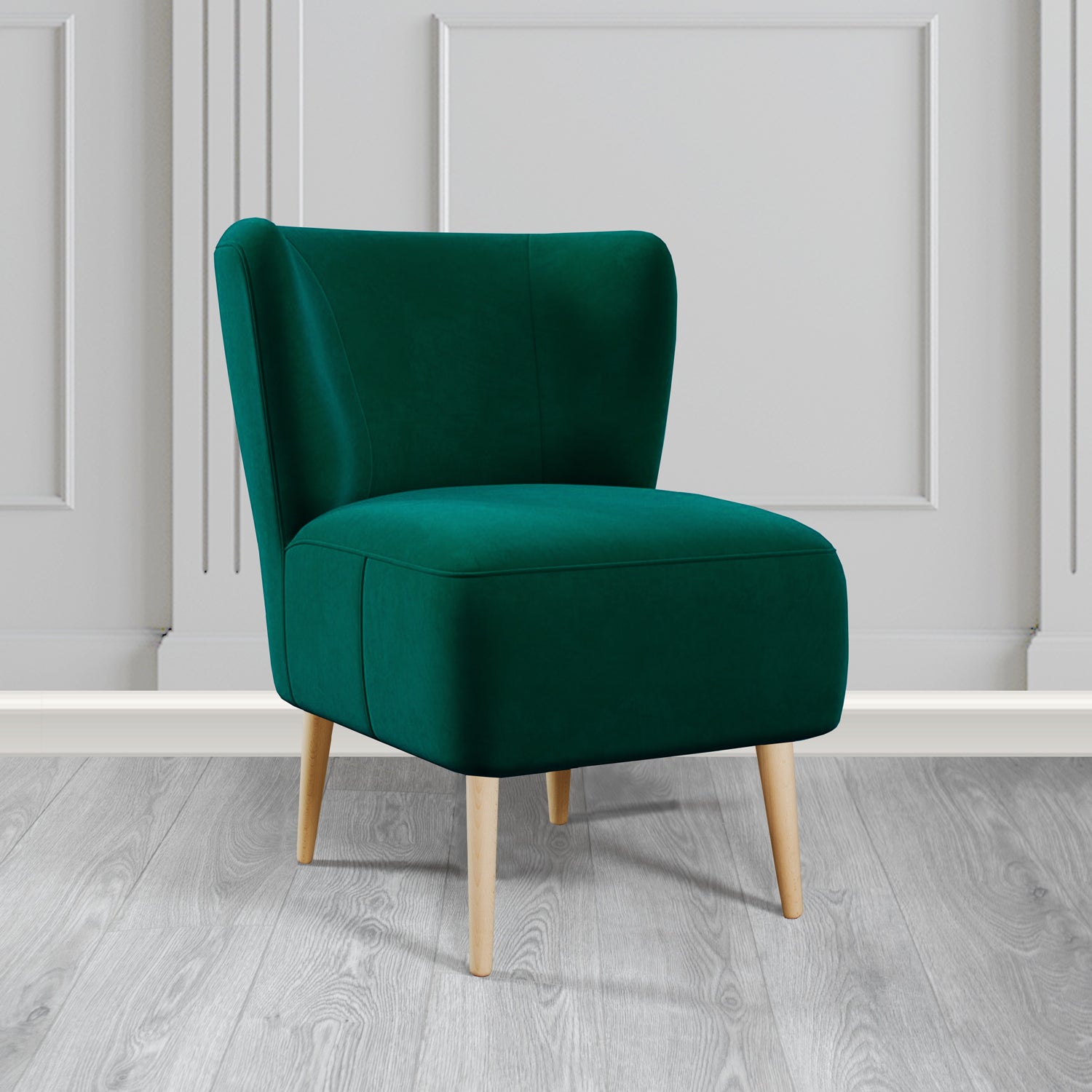St Lucia Tub Accent Chair in Monaco Plush Velvet Fabric