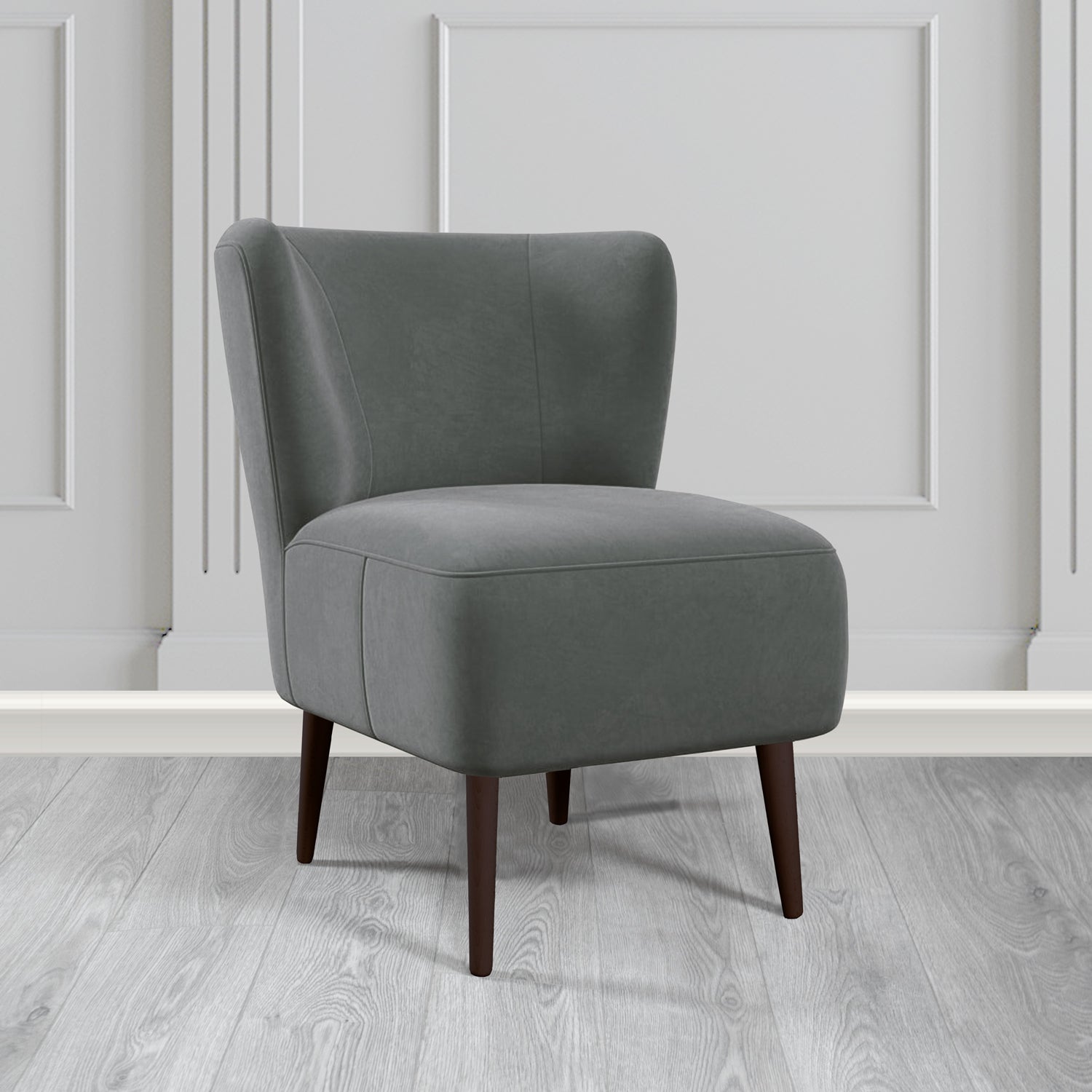 St Lucia Tub Accent Chair in Monaco Plush Velvet Fabric